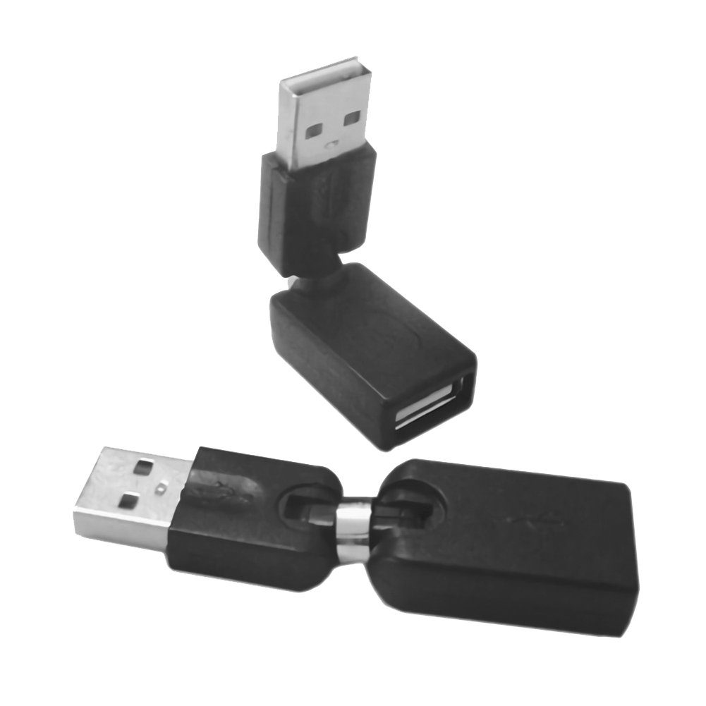 Bolwins G37 USB A Buchse auf Stecker Kabel Adapter Verlängerung PC Laptop 360° Computer-Adapter USB-A Stecker zu USB-A Buchse, 0 cm, 360° drehbar, Platzsparende – Bild 3 von 5
