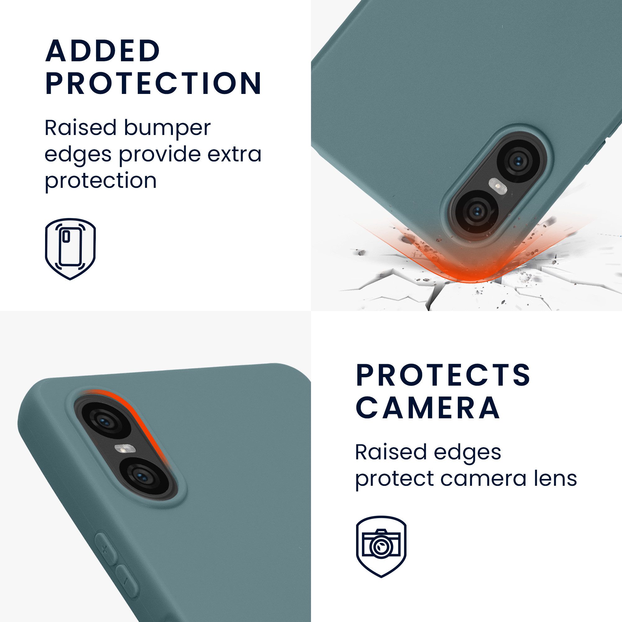 kwmobile Handyhülle Hülle für Sony Xperia 10 VI, Hülle Silikon - Soft Handyhülle - Handy Case Cover