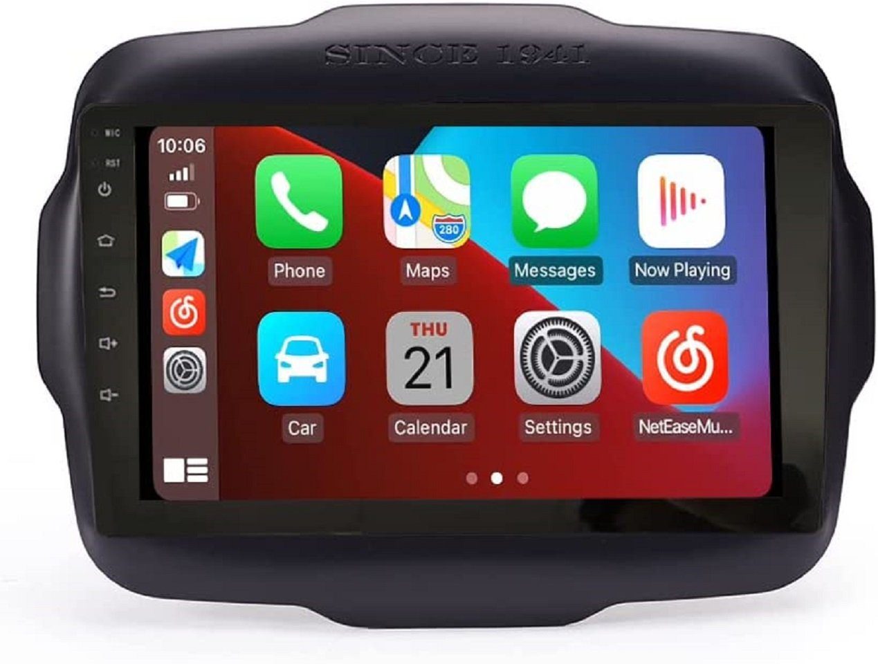 Android Zoll 2016-2018 11 Carplay GABITECH für FM 9 Jeep BT Einbau-Navigationsgerät Autoradio Renegade