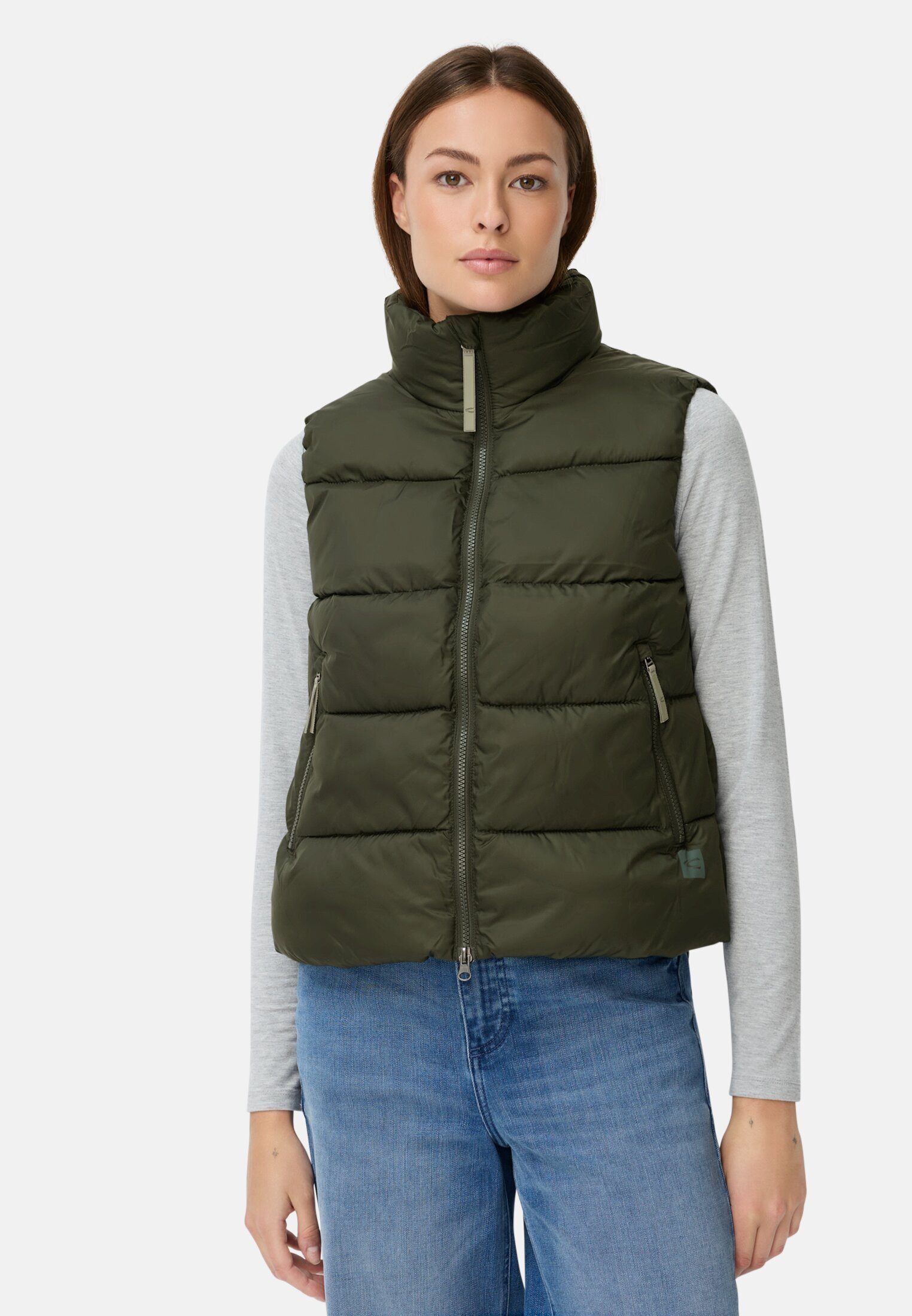 camel active Steppweste mit 2-Wege-Reißverschluss ärmellos Stehkragen mit S günstig online kaufen