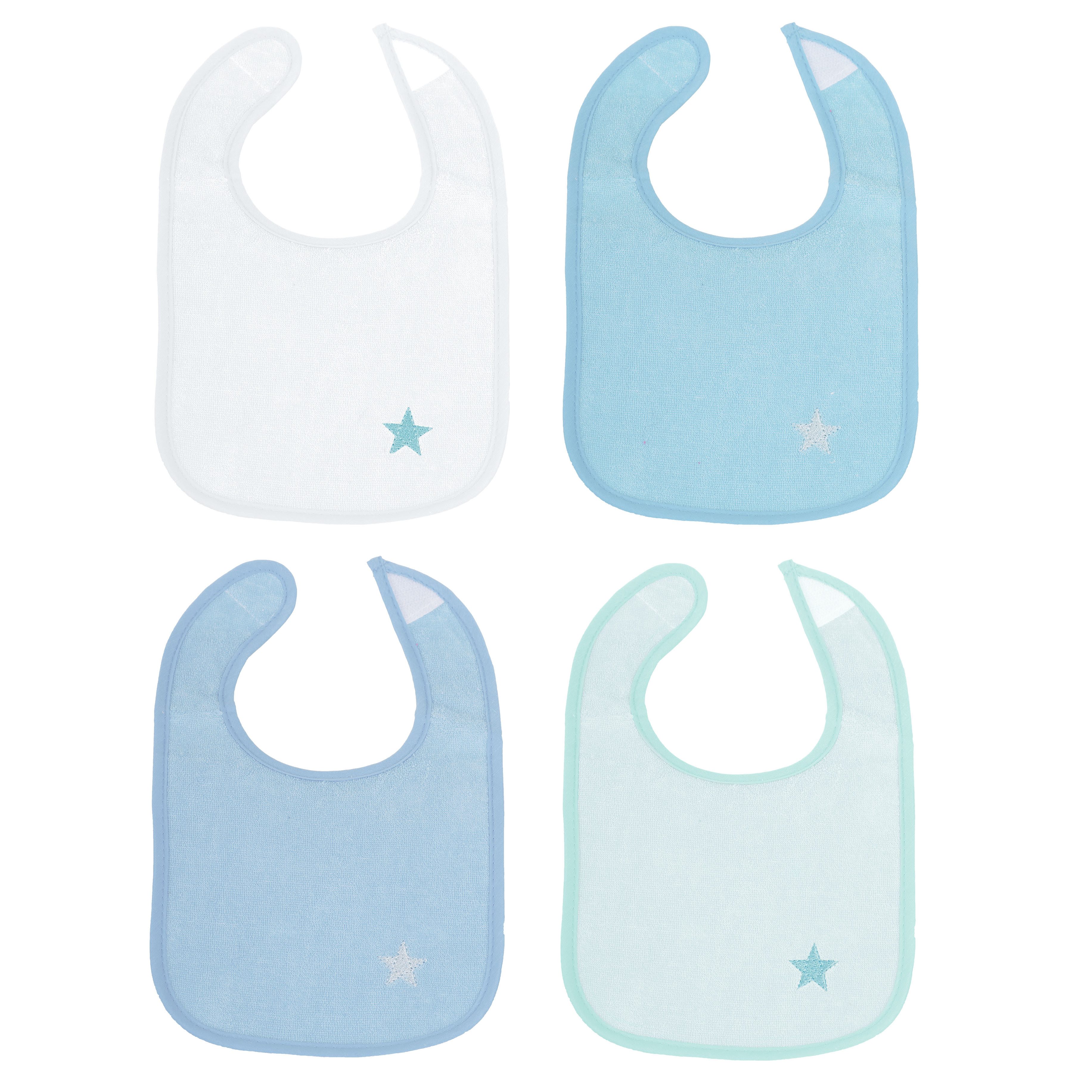 BIECO Lätzchen Bieco Baby Lätzchen Set 4 St. Mehrfarbig Spucktücher Sabber Latz