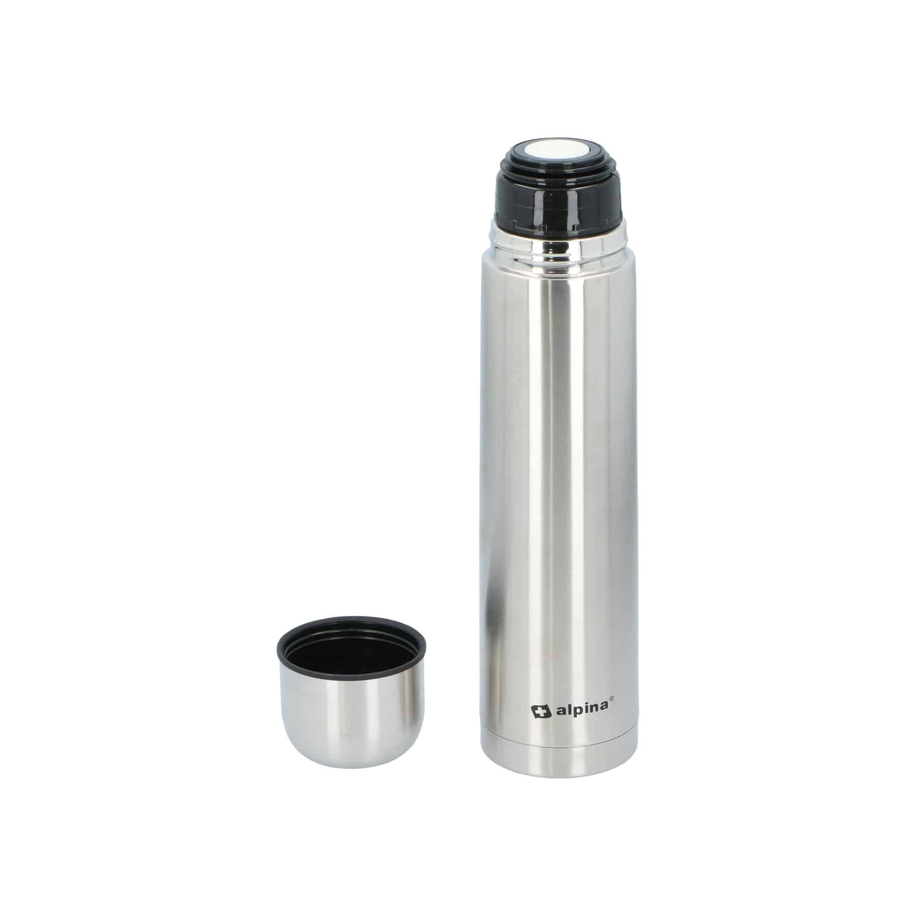 Alpina Thermoflasche ALPINA Thermoskanne - Isolierkanne, Edelstahl, Doppelwand, mit Becher