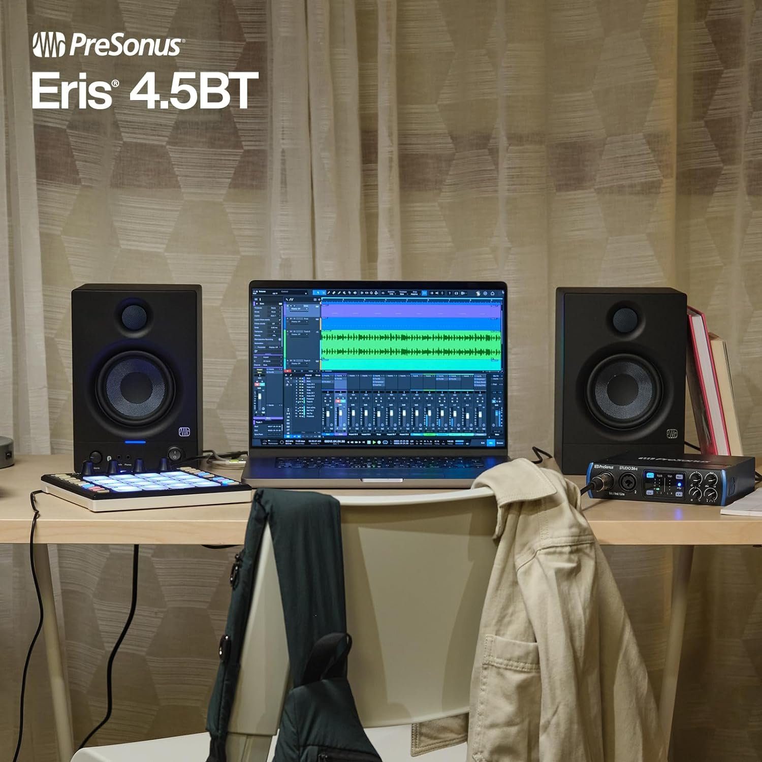 PC-Lautsprecher 2x 4.5BT 50 Eris Studio 2nd W, Klinkenkabel) Monitor-Boxen Gen (Bluetooth, mit Presonus
