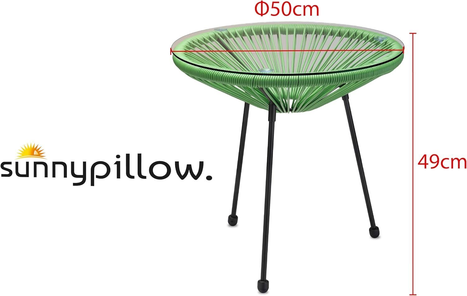 sunnypillow Gartenstuhl 2er Set Acapulco Gartenstühle günstig online kaufen