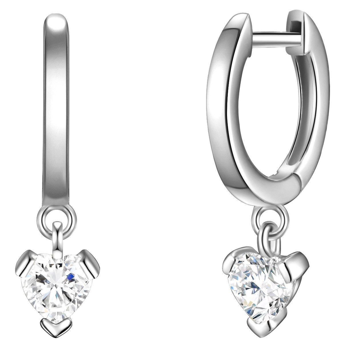 Glanzstücke München Paar Creolen Set: GSM1341 (2-tlg), Creolen Sterling Silber Zirkonia weiß