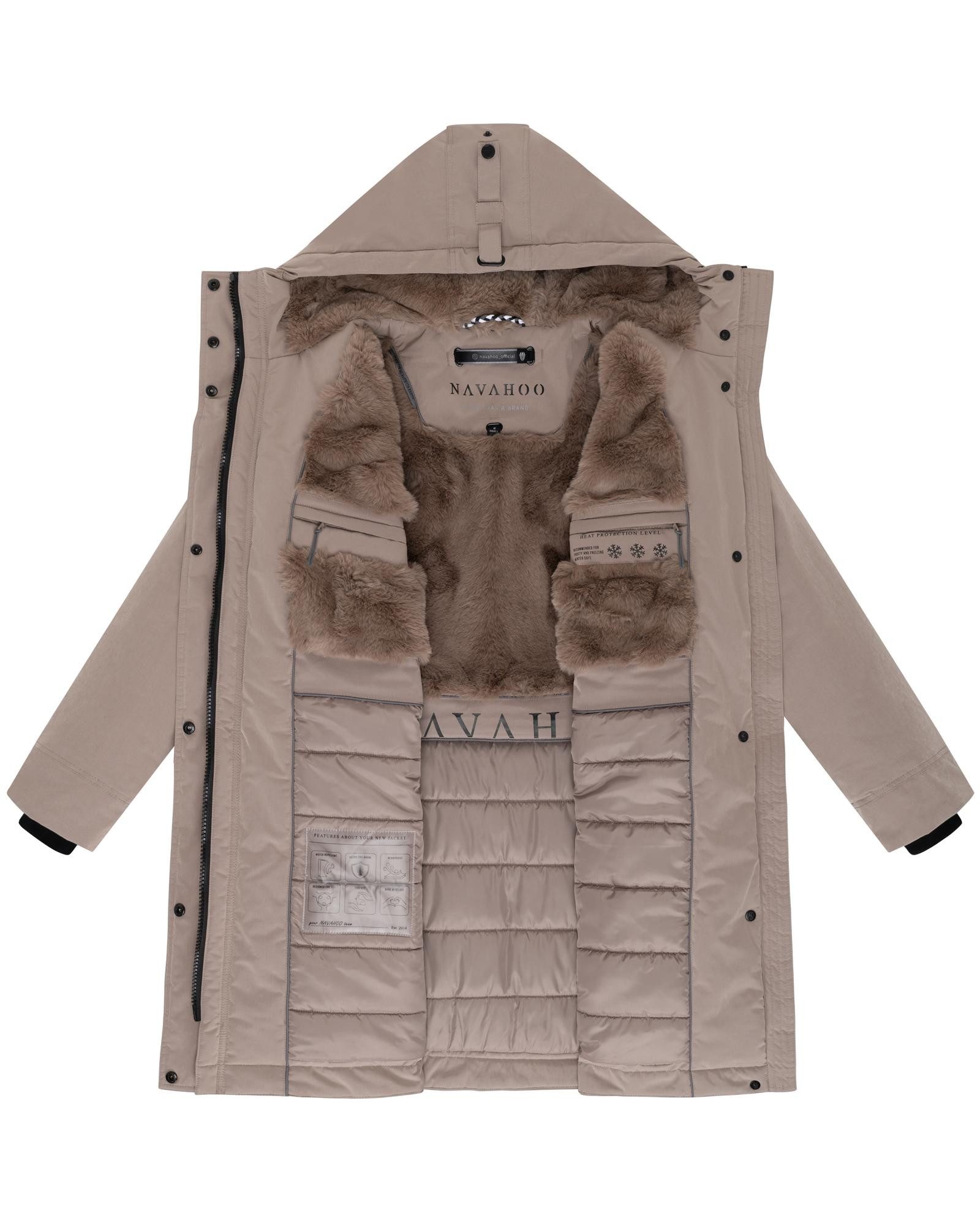 Navahoo Wintermantel Hageltanz 14 Warmer Damen Kurzmantel mit Kapuze