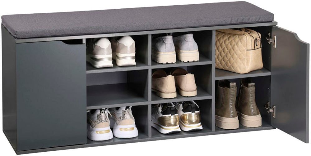 KESPER® Schuhschrank Schuhschrank mit Sitzkissen, 2 Türen, FSC