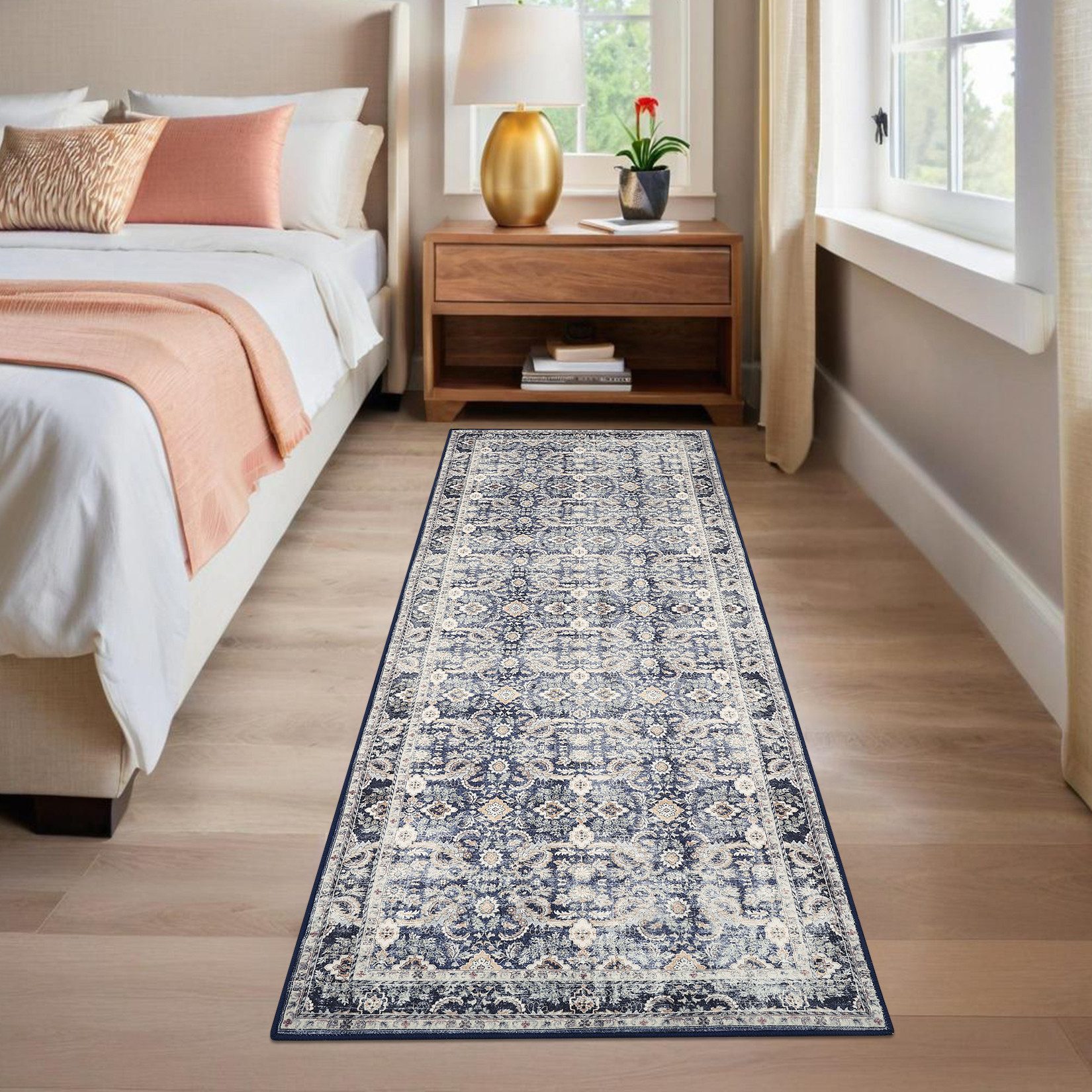 GarveeMore Teppich Waschbare Vintage-Teppiche für das Wohnzimmer, rechteckig, Höhe: 5 mm