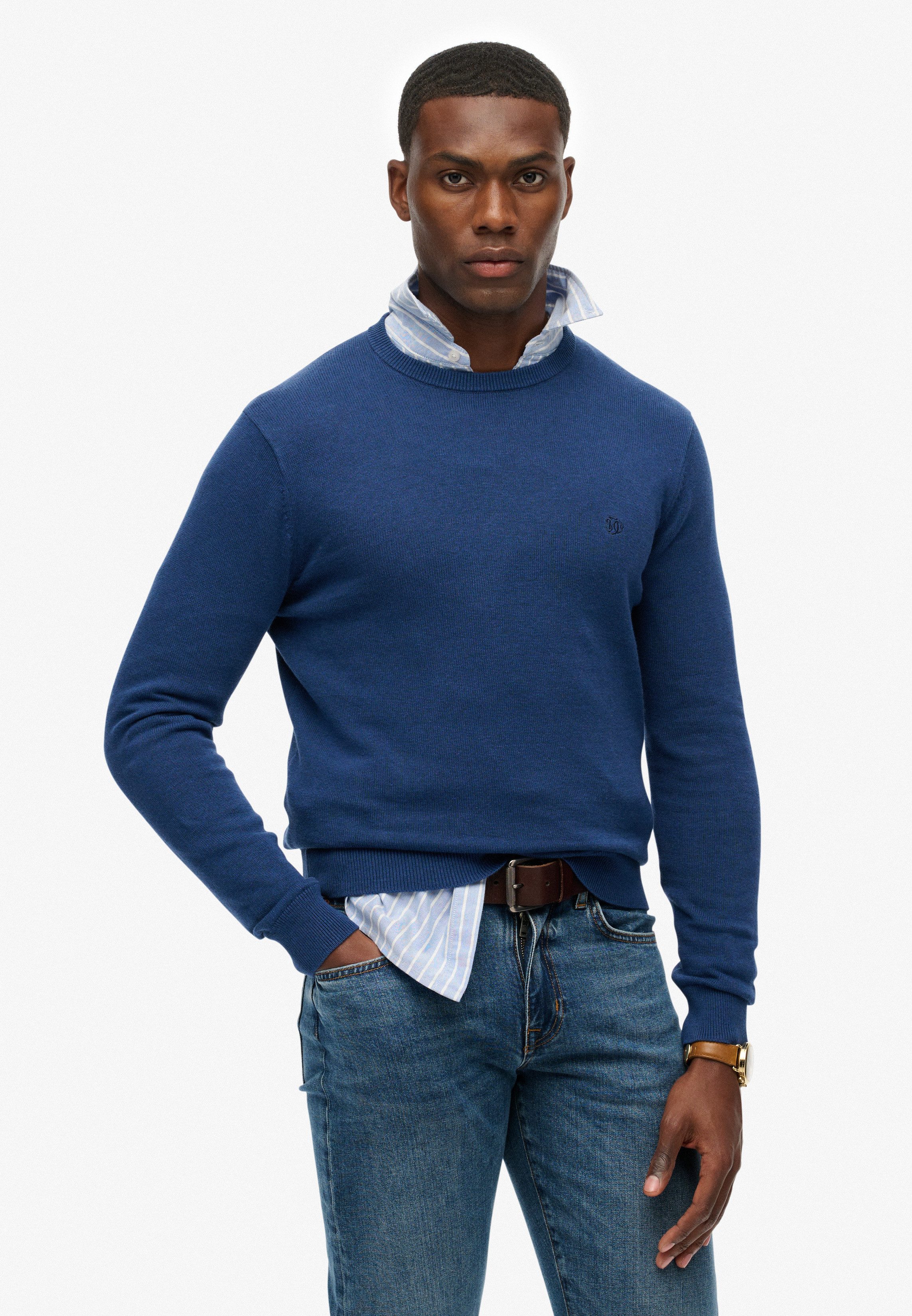 Superdry Strickpullover ESSENTIALS COTTON JUMPER günstig online kaufen