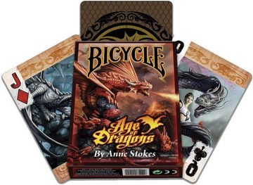 Cartamundi Spiel, Kartenspiel Bicycle Kartendeck - Anne Stokes Age of Dragons, mit einzigartigem Air-Cushion®-Finish