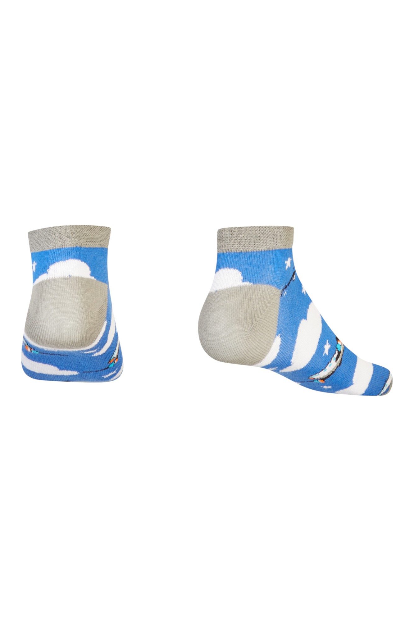 AbgeStrumpft Sneakersocken AbgeStrumpft Flugzeug Sneaker (1 Paar, 1-Paar, 1 Paar) lustiges Design