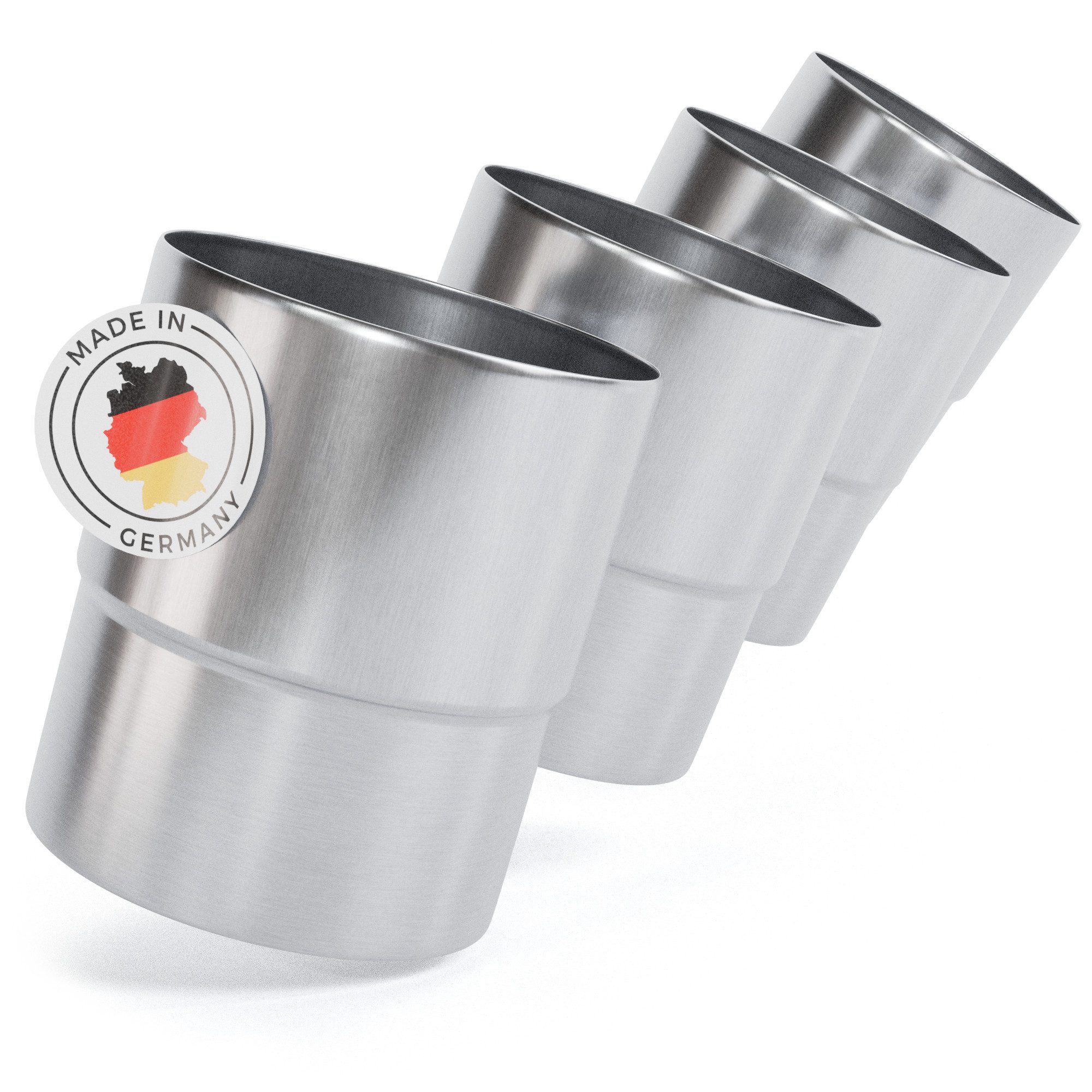 greate. Regenfallrohr 4x Fallrohr Adapter 100 mm Titan Zink - Steckmuffe Ablaufrohrverbinder, (4-tlg), Made in Germany