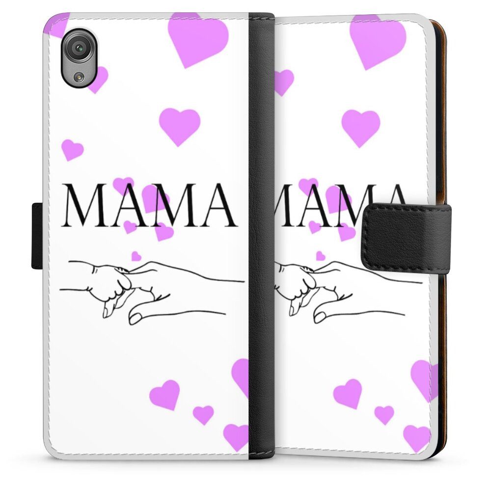 DeinDesign Handyhülle Muttertag Mama Familie Muttertag-Mama und kinder, Sony Xperia X Hülle Handy Flip Case Wallet Cover Handytasche Leder