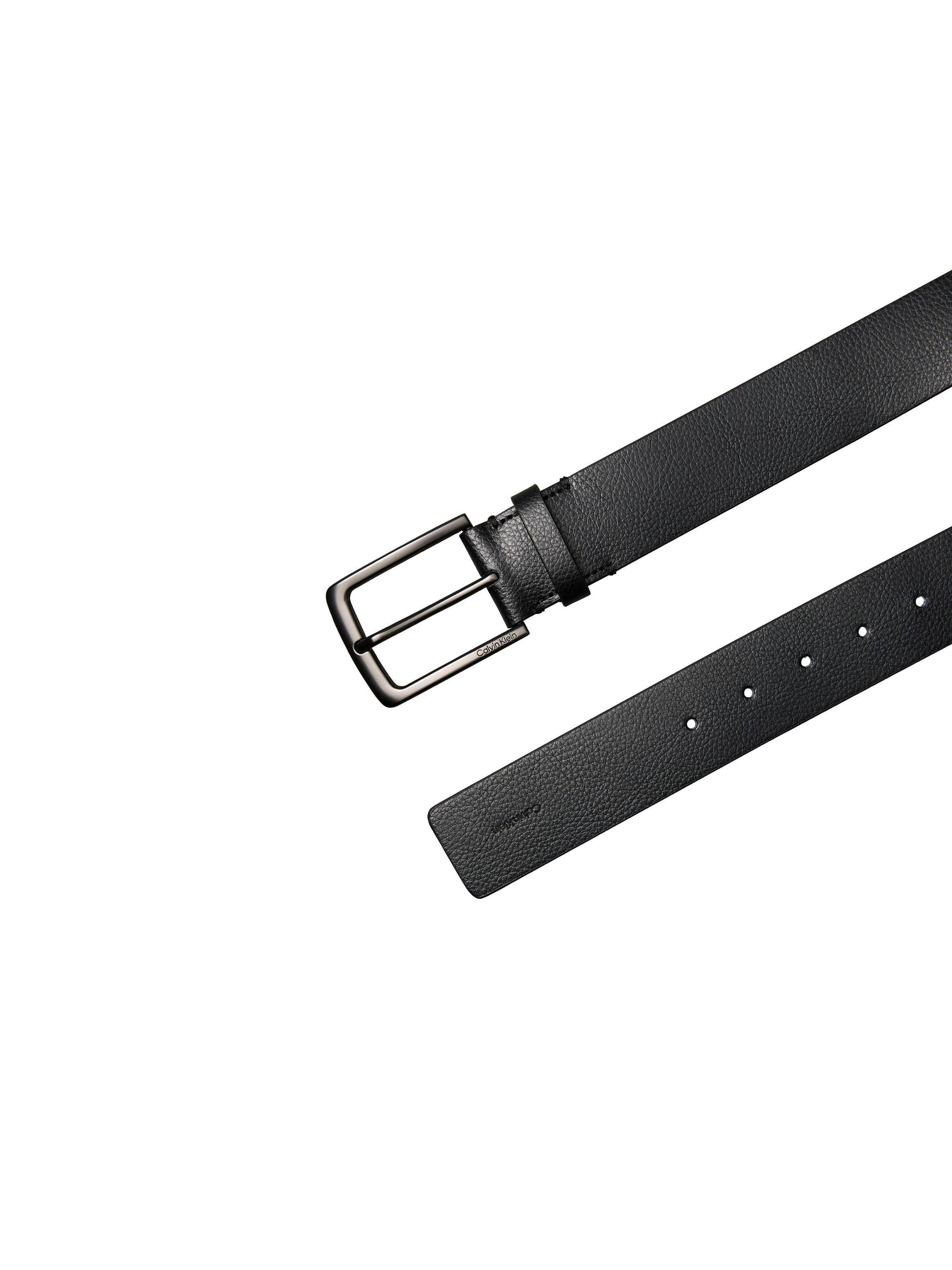 Calvin Klein Jeans Ledergürtel WARMTH BUCKLE PEBBLE 35MM FIXED Größenverstellbar mit Metallschließe – Bild 4 von 5