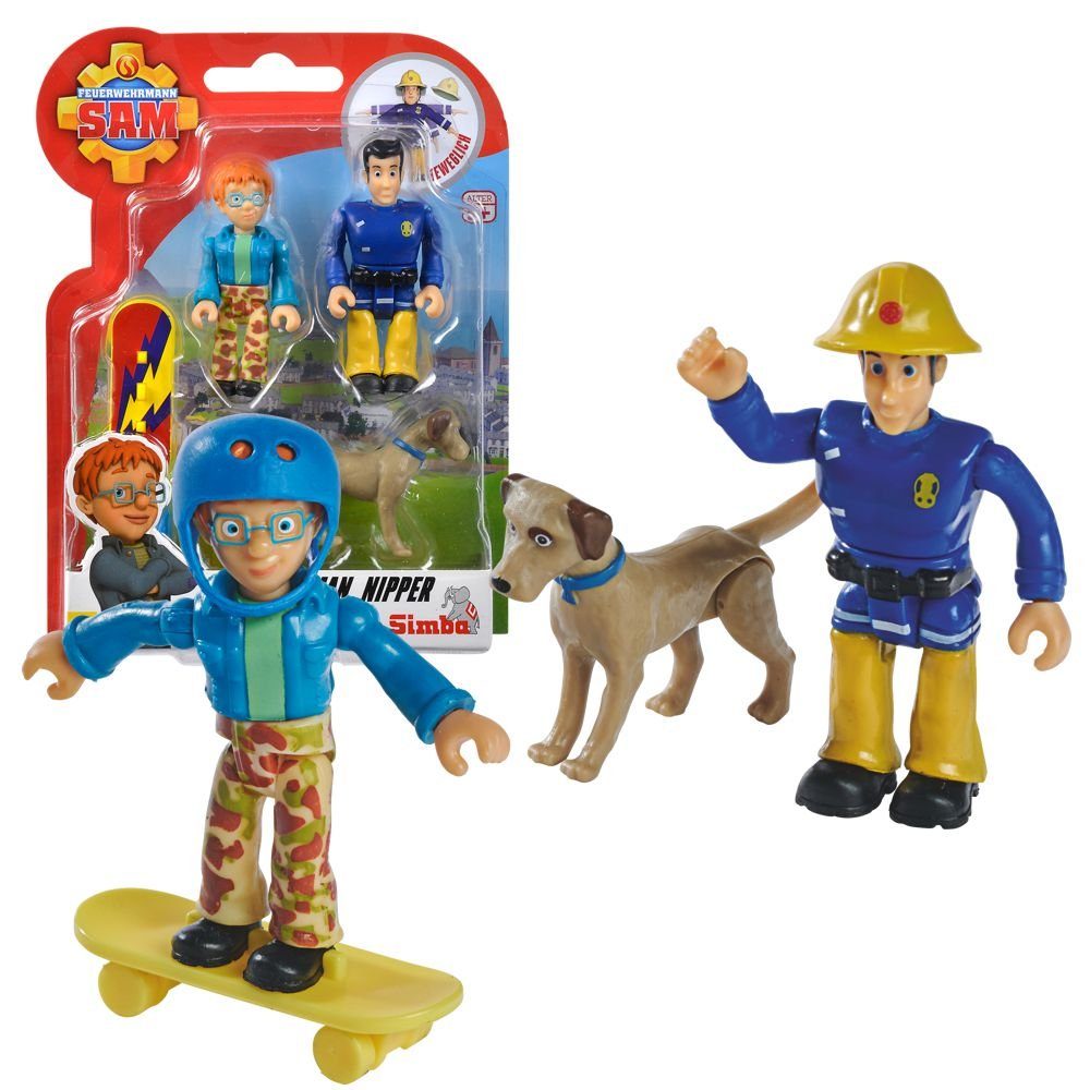 Feuerwehrmann Sam Spielfigur Elvis, Norman, Nipper Spiel-Figuren Set Feuerwehrmann Sam Simba