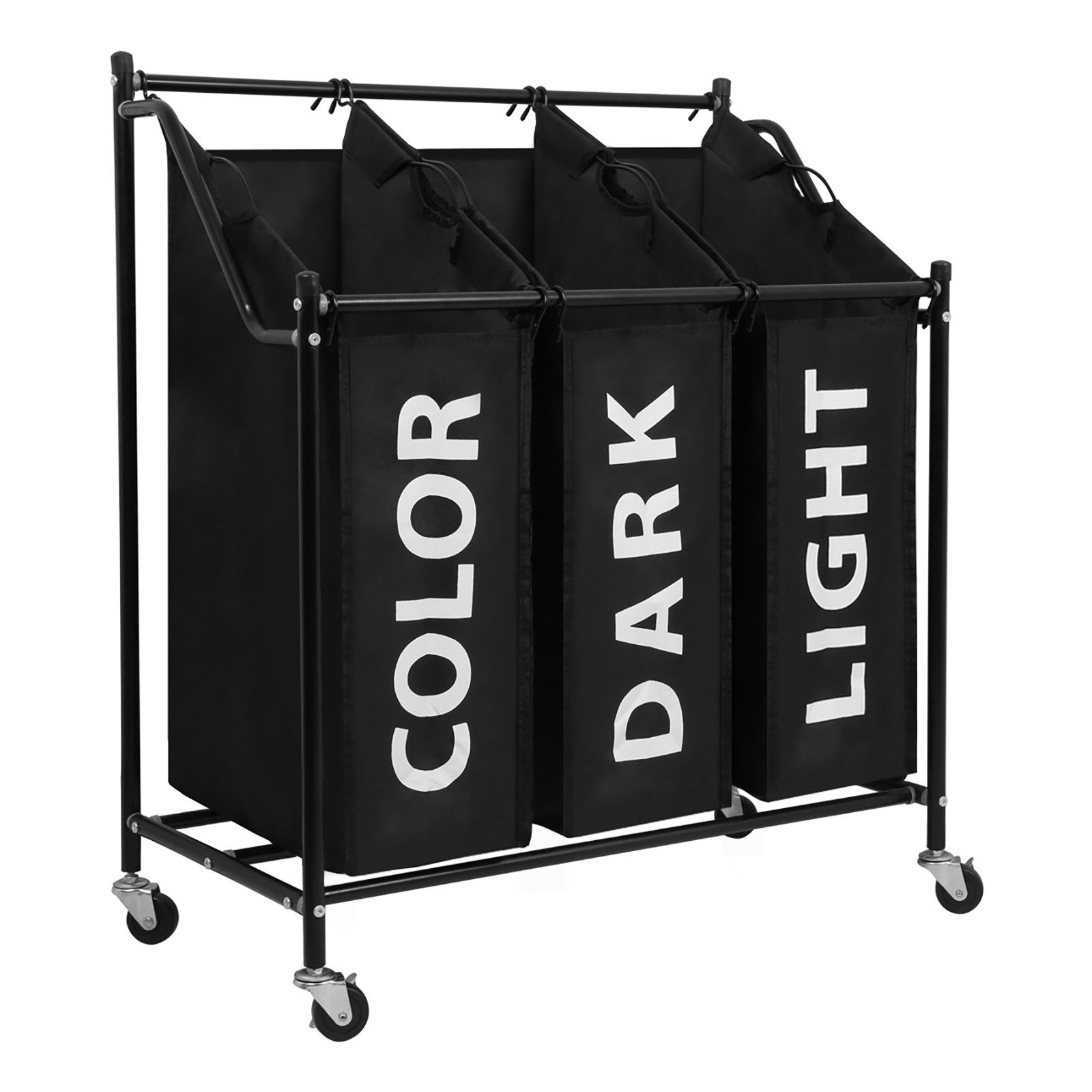 Mondeer Wäschekorb Wäschesortierer, 3 Fächer, 3 abnehmbaren Stofftaschen, m günstig online kaufen