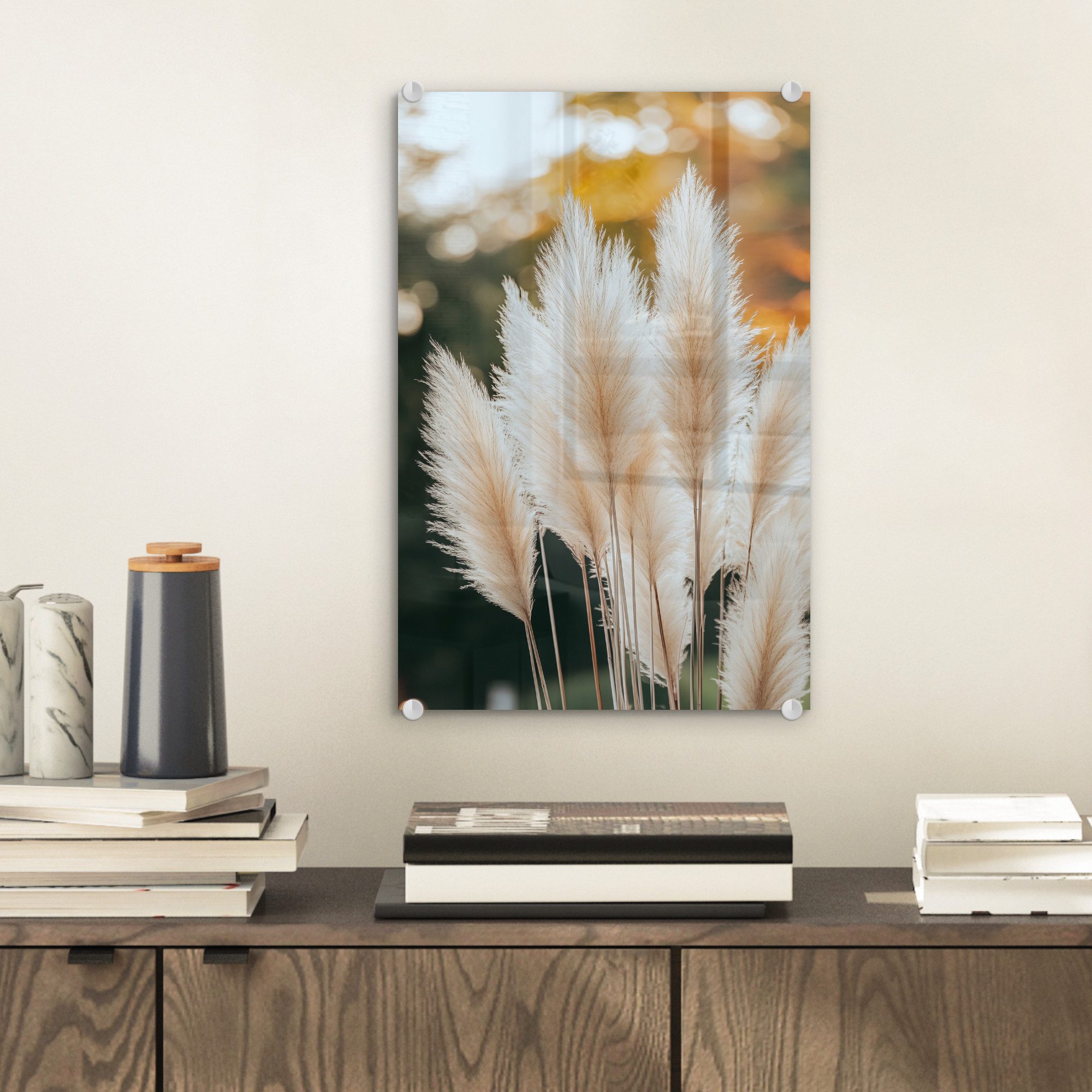 MuchoWow Acrylglasbild Pampasgras - Federn - günstig online kaufen