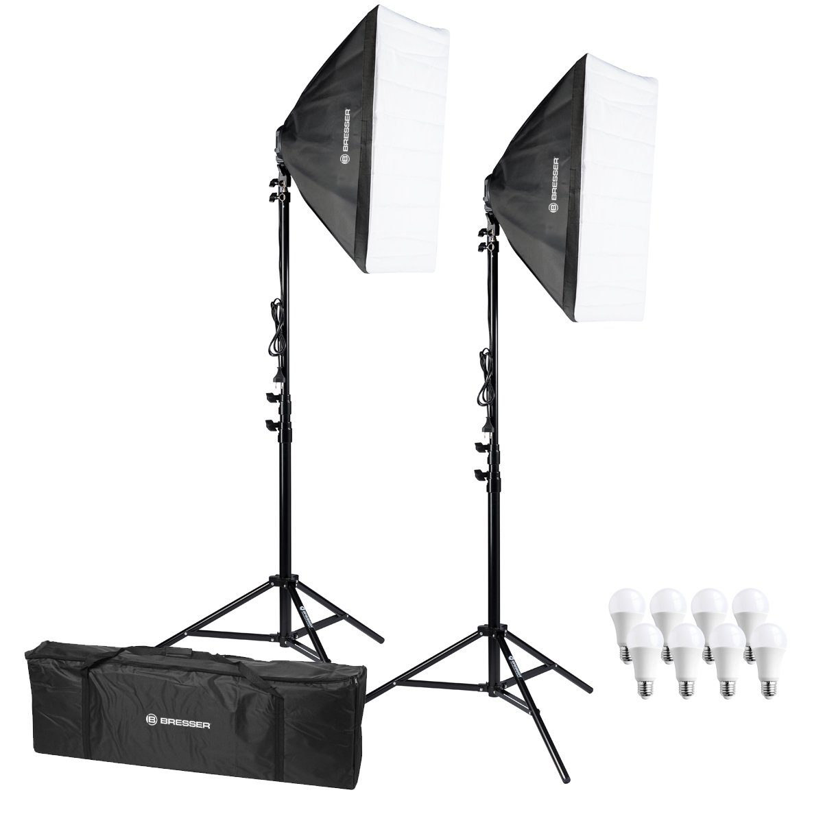 BRESSER Tageslichtlampe BRESSER BR-2845 LED Tageslicht-Set mit Softboxen