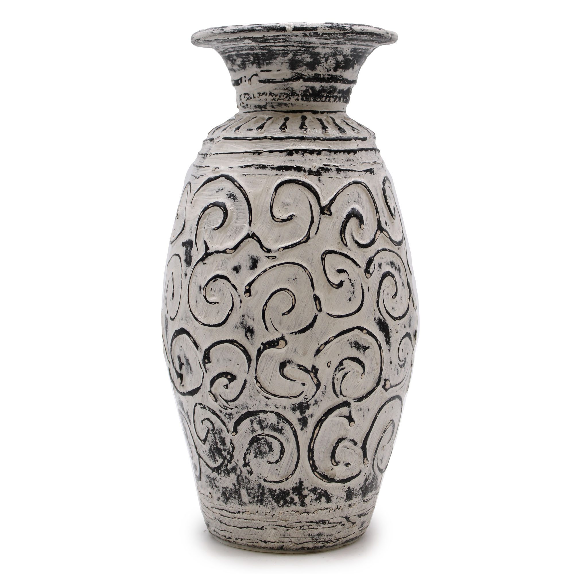 Dekovase Wirbelförmige Vase - Creme