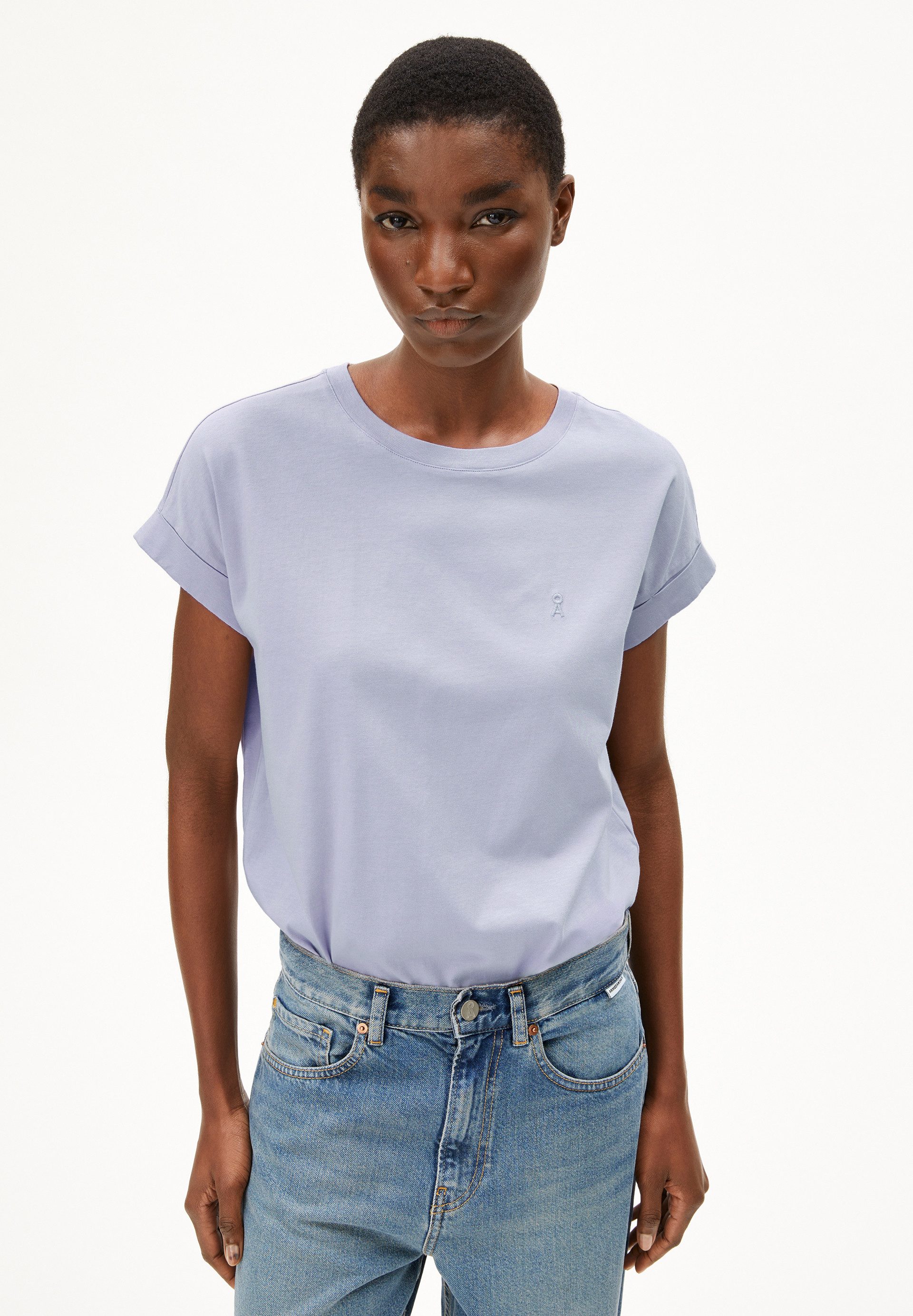 Armedangels T-Shirt IDAARA T-Shirt aus Bio-Baumwolle Loose Fit (Loose Fit) Rundhalsausschnitt