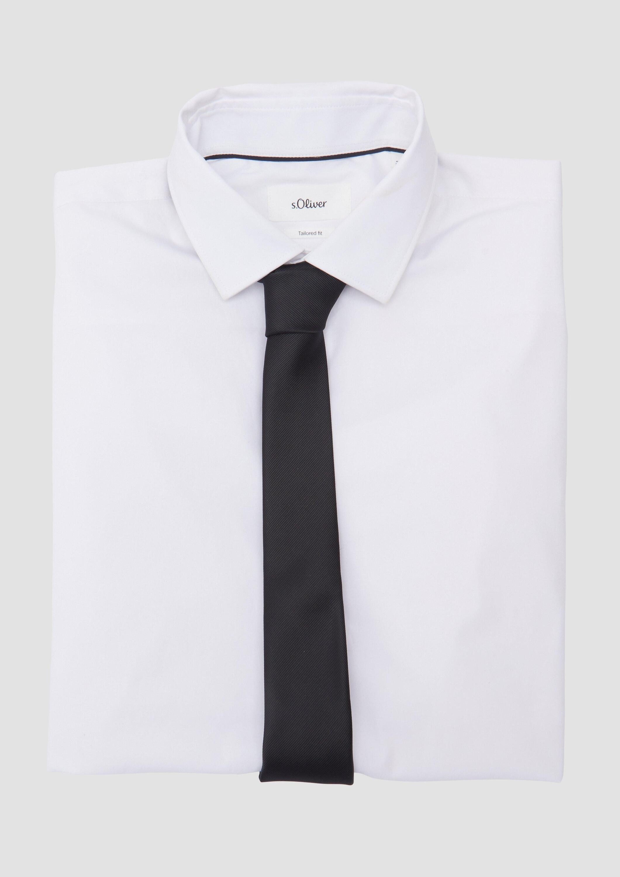 s.Oliver Krawatte Krawatte Elegante Krawatte aus Seidenmix-Jacquard