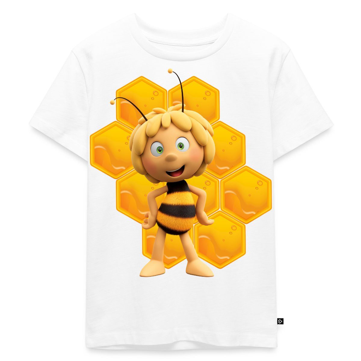 Spreadshirt T-Shirt Die Biene Maja 3 Maja Mit Bienenwabe Kinder Premium T-Shirt (1-tlg)