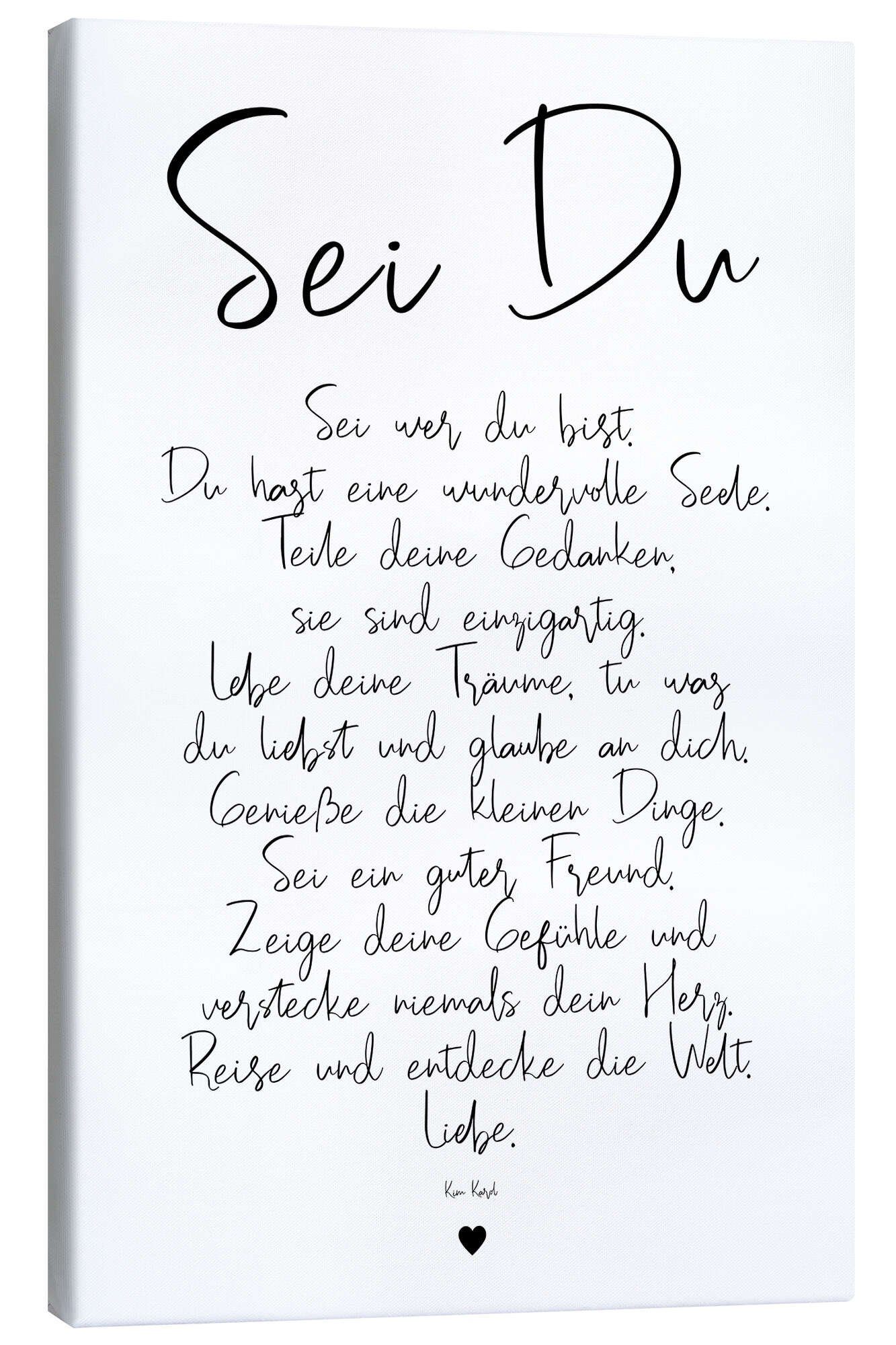 Posterlounge Wandbild Sei Du - ein Gedicht, Ohkimiko, erhältlich als Poster günstig online kaufen