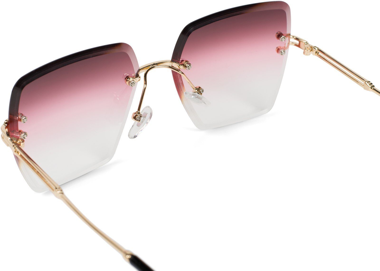 styleBREAKER Sonnenbrille (1-St) Getönt Gestell Verlauf Pink Gold Glas 