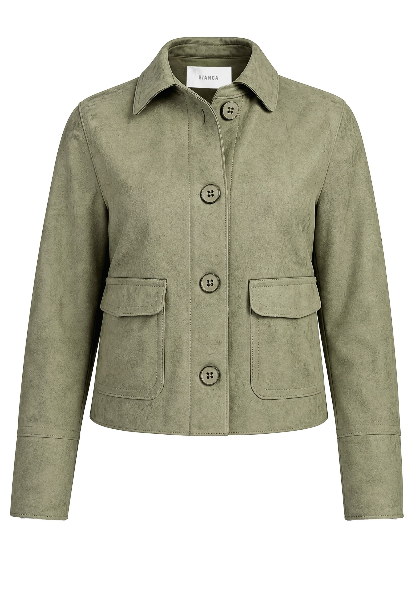 bianca Jerseyblazer KATHERIN - Kurzjacke Velourslederimitat - Damen Jacke