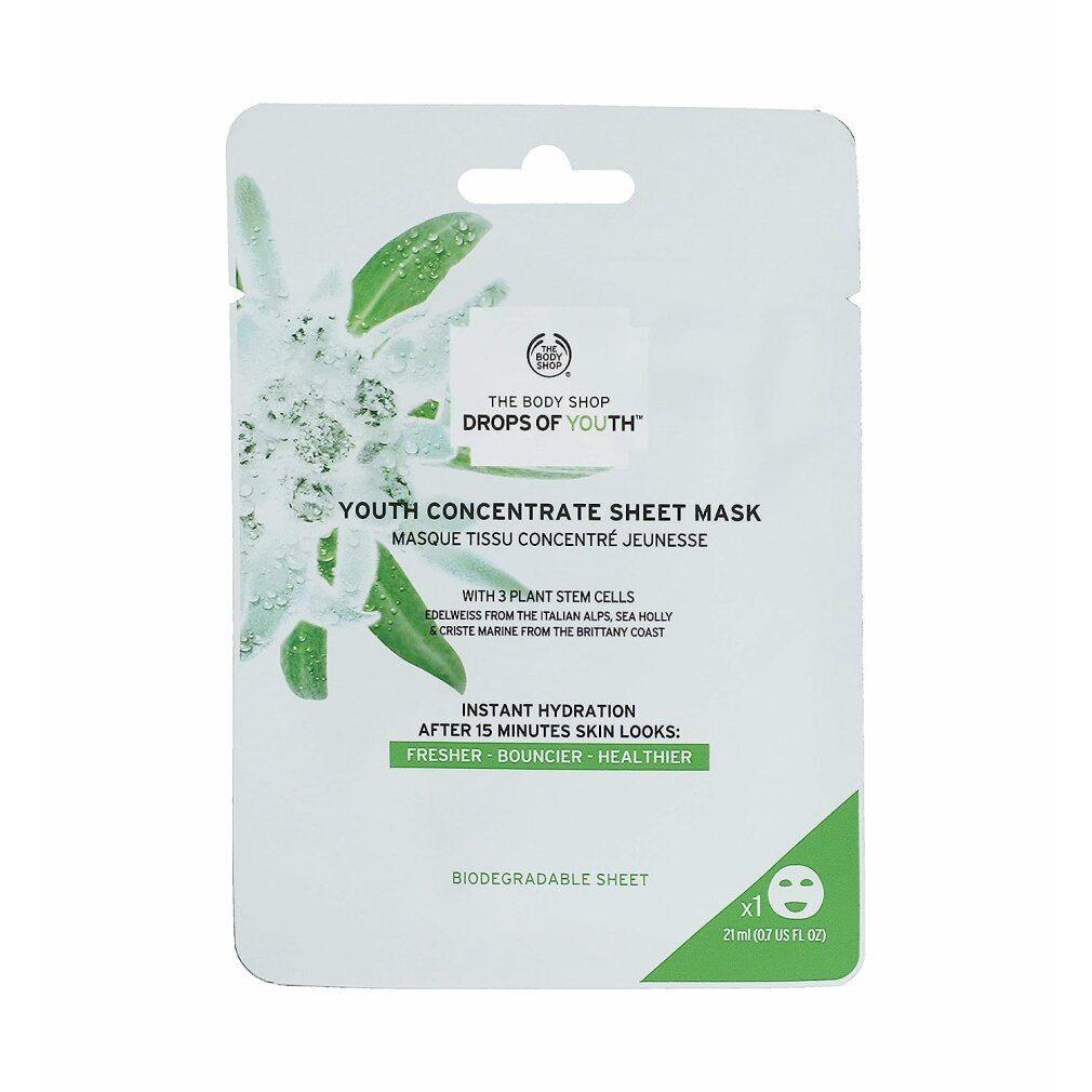 The Body Shop Gesichtsmaske Refreshing face mask Drops of Youth (Youth Concentrate Sheet Mask)