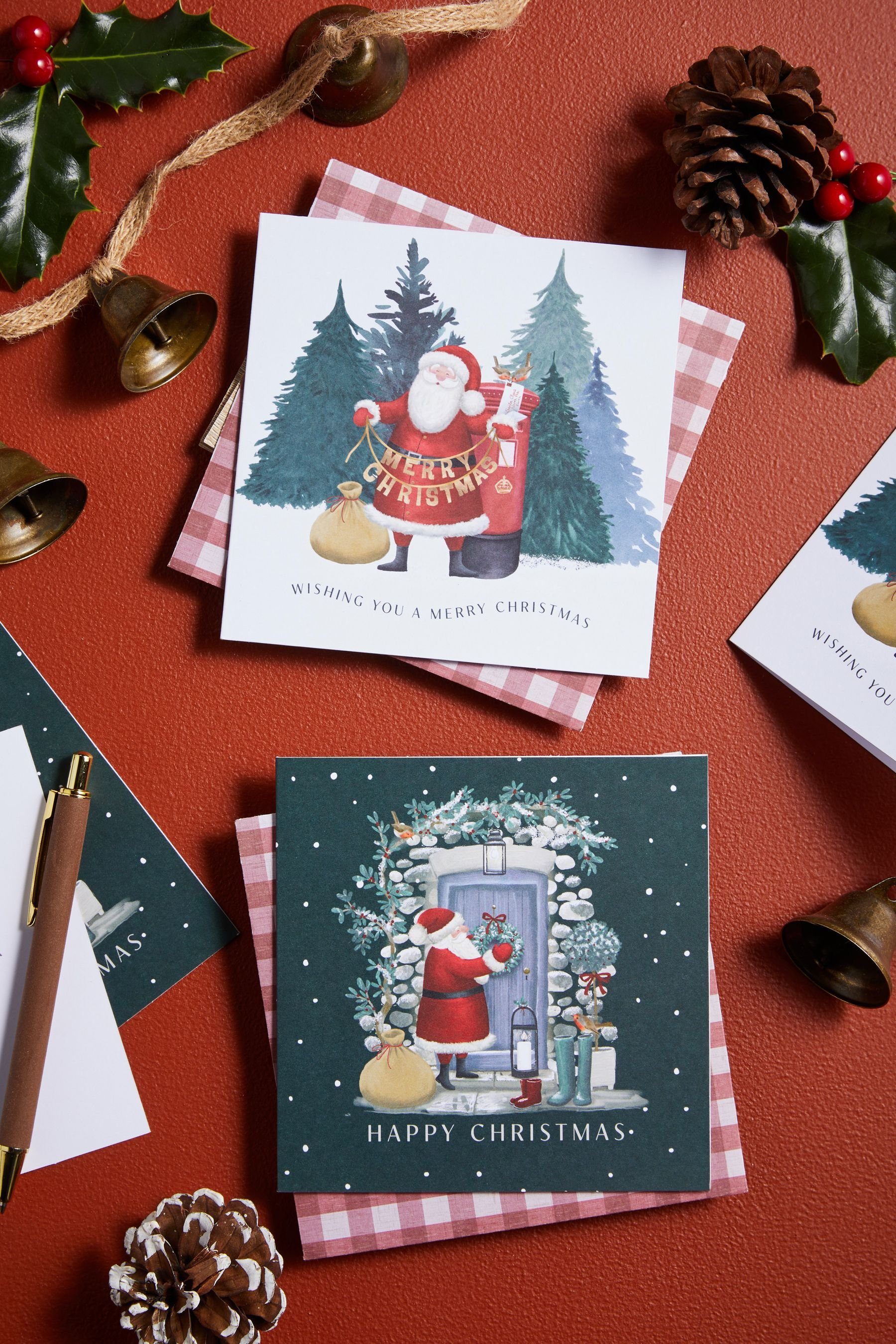Next Weihnachtskarten, Scene 20er-Pack Santa Weihnachtskarte