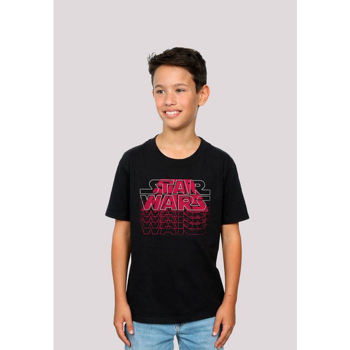 F4NT4STIC T-Shirt Star Wars Blended Logo - Premium Krieg der Sterne Fan Merch - Darth Vader Yoda Han Solo Boba Fett Mandalorian R2D2 Unisex Kinder Premium Merch Jungen Mädchen Bedruckt