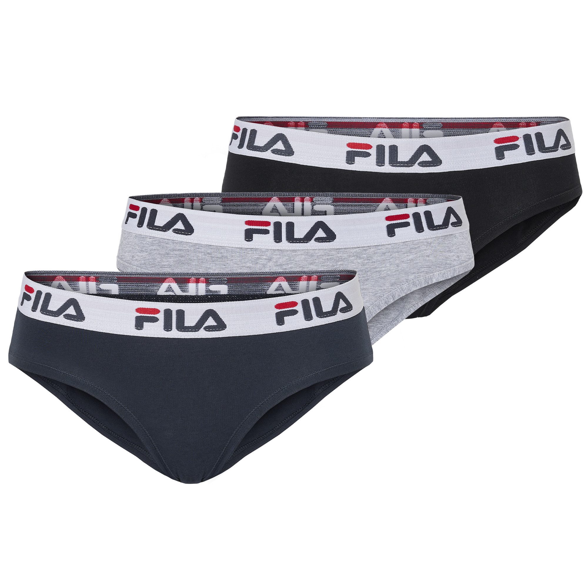 Fila Slip WOMAN BRIEF (3er Pack) mit elastischem Logobund