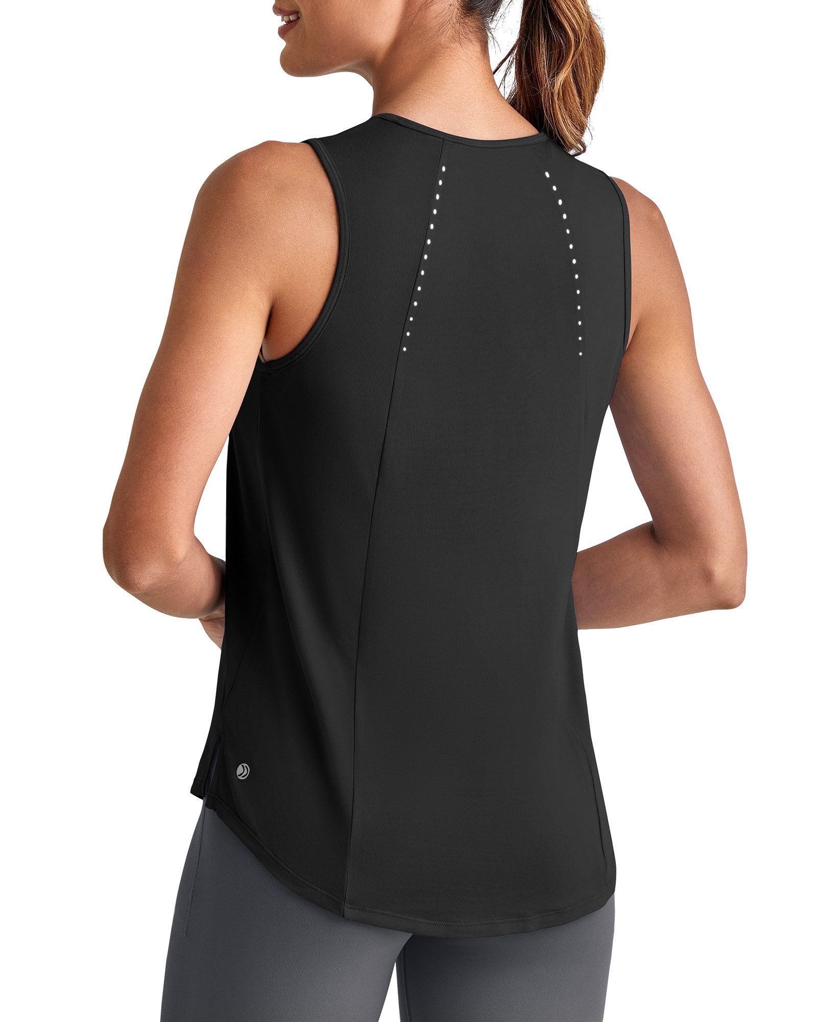 G4Free Tanktop Damen hoher Halsausschnitt, sportliche lange Tanks, ärmellos Sommer-Lauf- und Fitnessstudio-Shirts