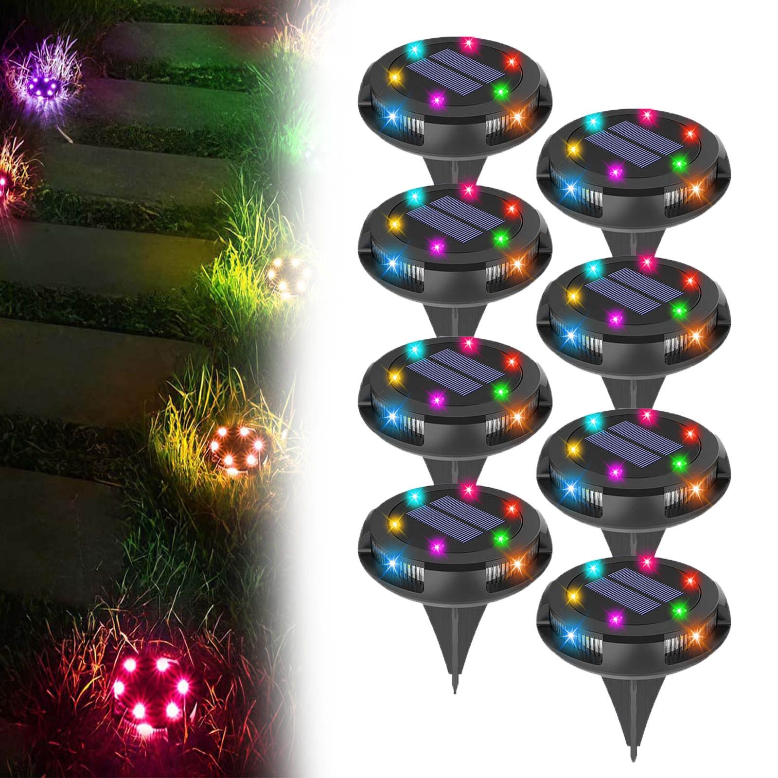 Jibenhome LED Solarleuchte Solar Bodenleuchten,10 LED günstig online kaufen
