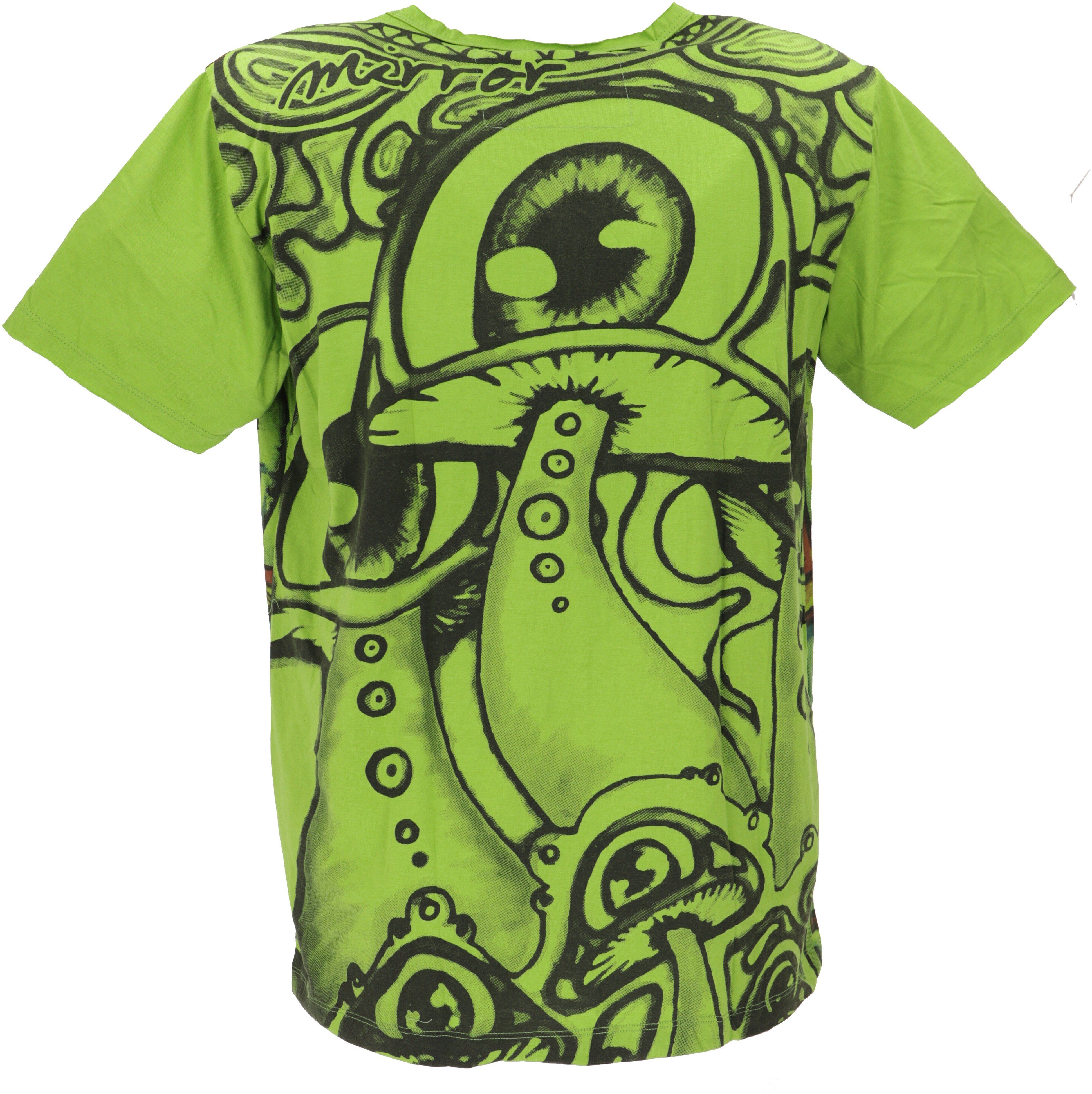Guru-Shop T-Shirt Mirror T-Shirt - Mushroom/grün günstig online kaufen
