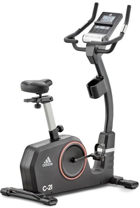 adidas Performance Ergometer C-21BT (mit Tablet-Halterung, LED-Beleuchtung, mit Bluetooth und App-Funktion), 150 kg max. Benutzergewicht, Fahrrad, 24 Widerstandsstufen