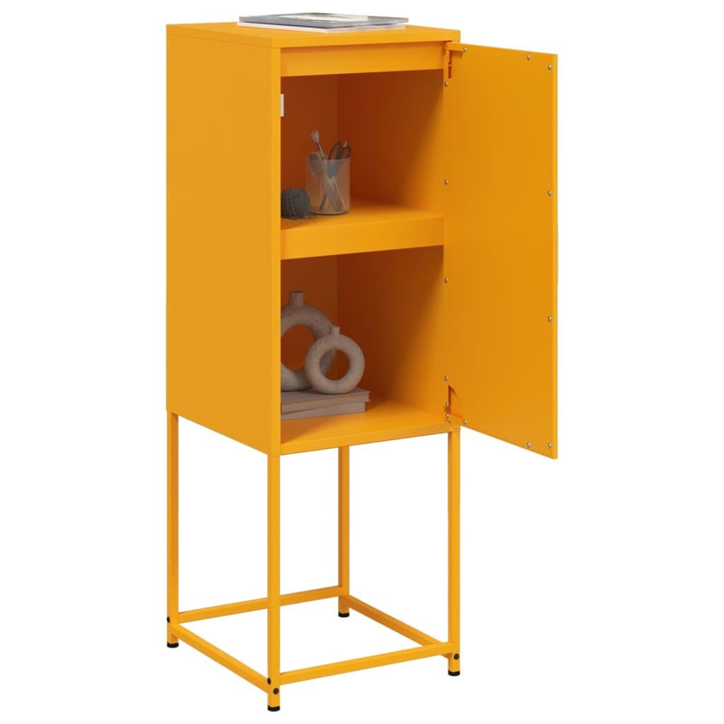 vidaXL Highboard Highboard Senfgelb 36x39x107 cm Stahl (1 St)