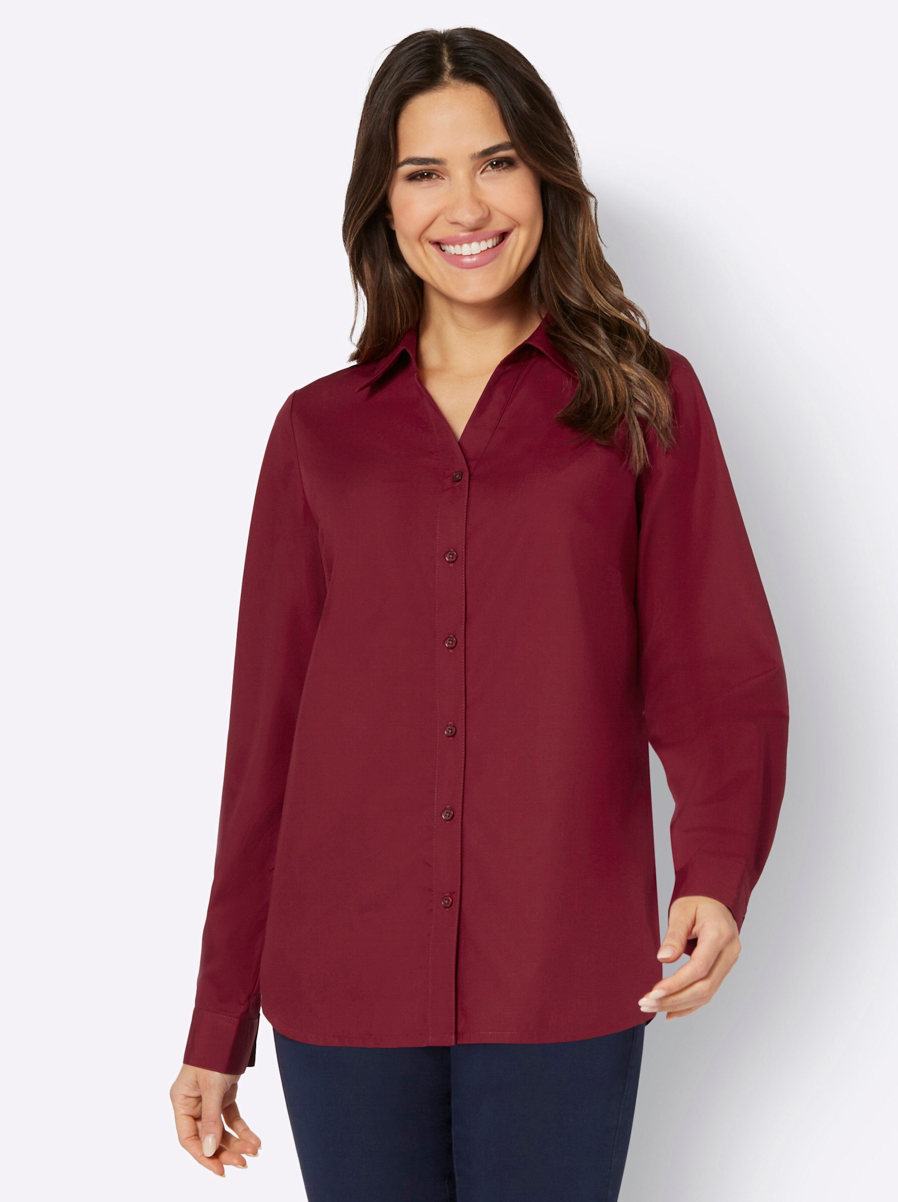 Klassische Bluse Langarm-Bluse