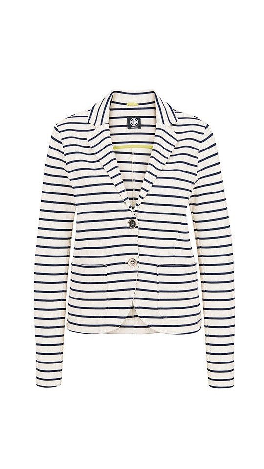 Faber Strickjacke Taillierter maritimer Streifenblazer
