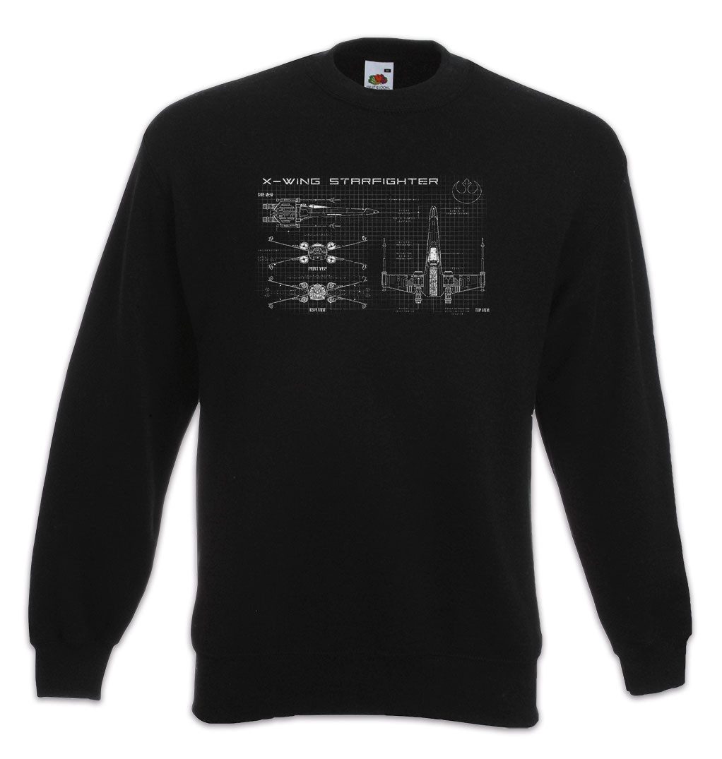 Sweatshirt Red 5 Blueprint Sweatshirt Star Rebel X Wars Wing Alliance X-Wing