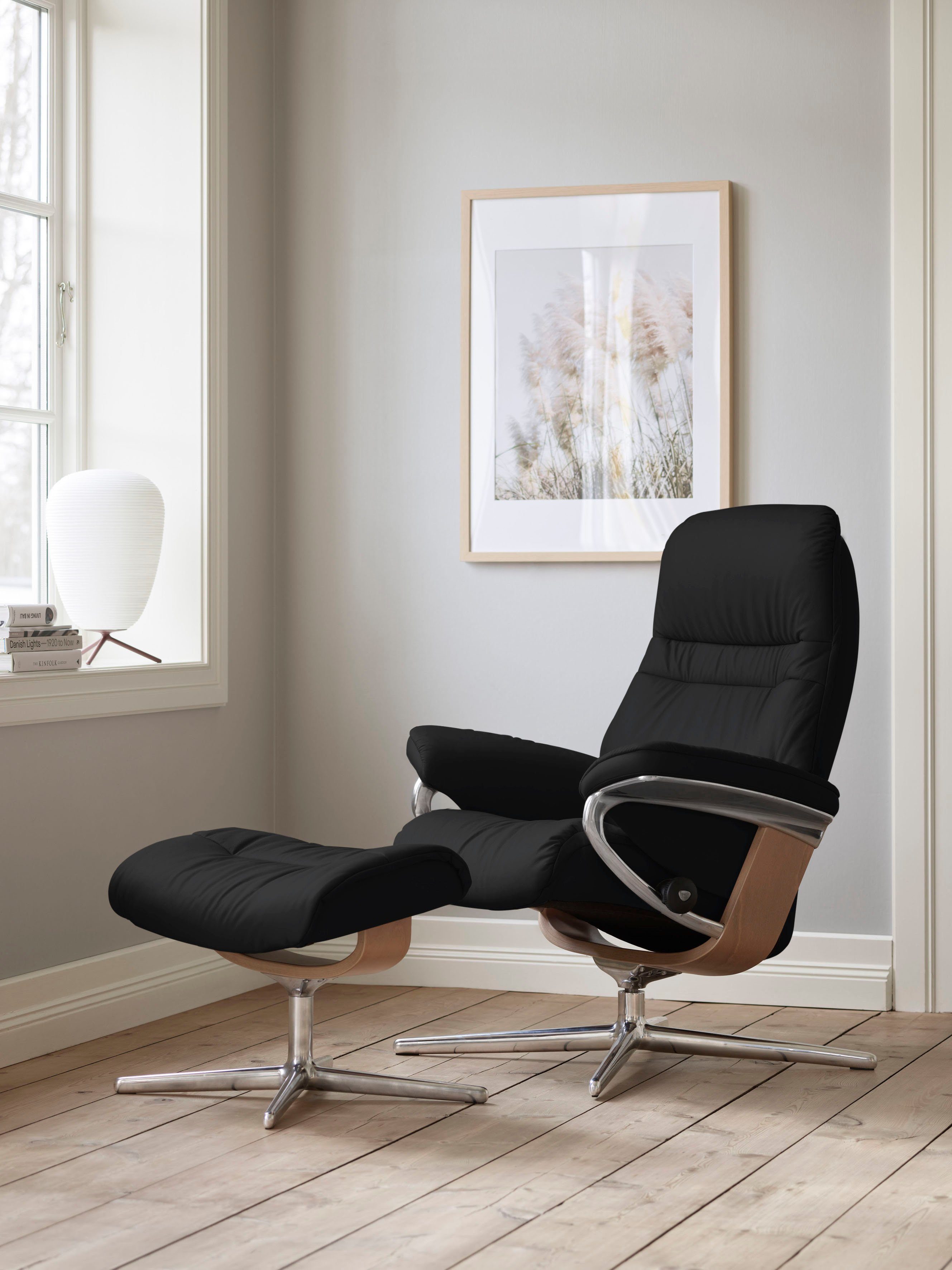 Stressless® Relaxsessel Sunrise, mit Cross Base, Größe S, M & L, Holzakzent Eiche