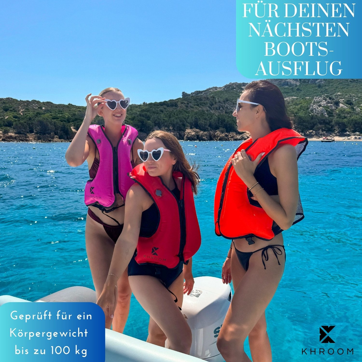 Khroom Schwimmweste aufblasbar Erwachsene für SUP, Kajak, Schnorcheln / Schnorchelweste, Keine Rettungsweste für Hochsee