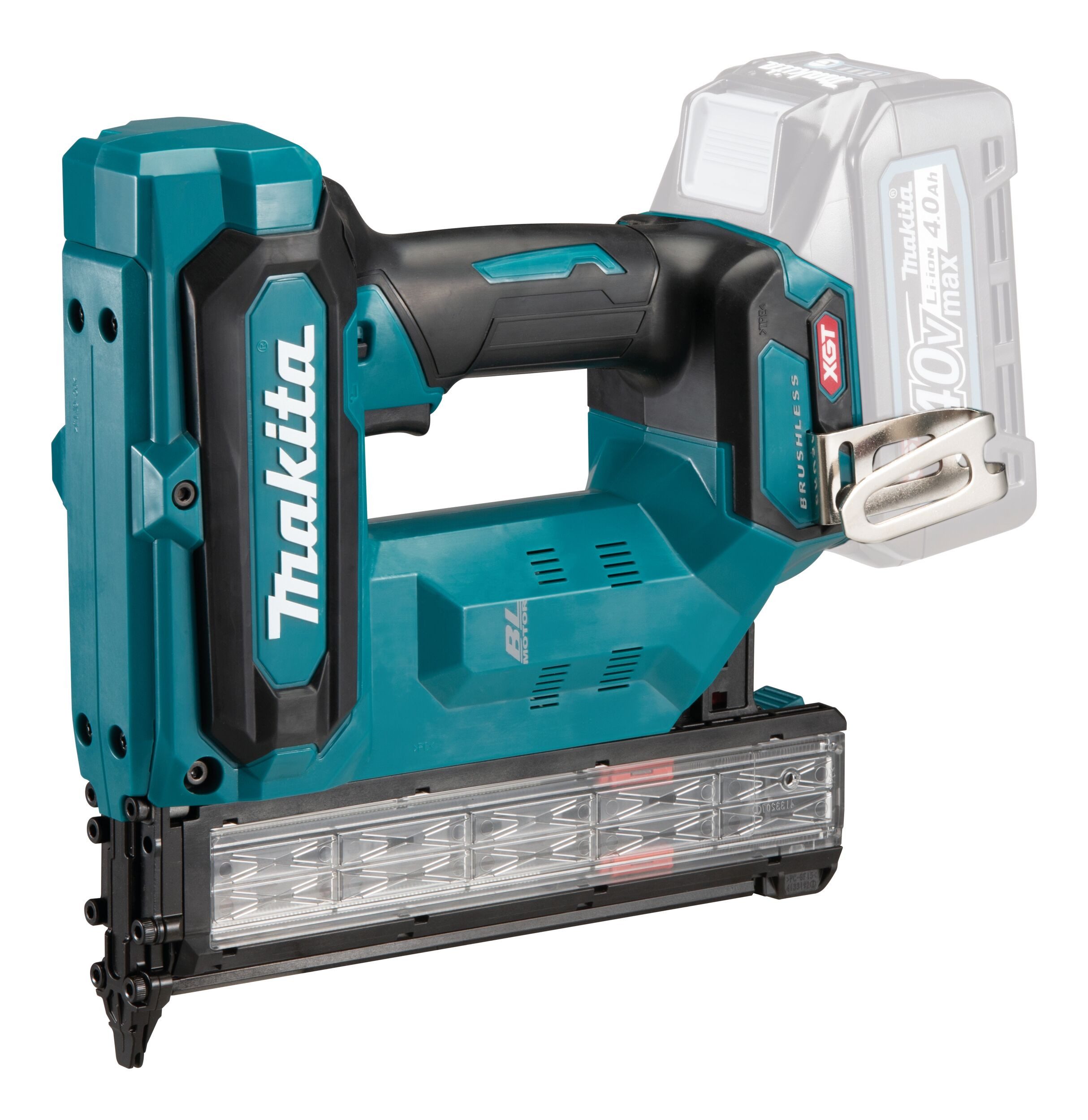 Makita Akku-Stauchkopfnagler, 40 in V, XGT, FN001GZ, 40V, 18ga, 15-40 mm, Ohne Akku - im Karton