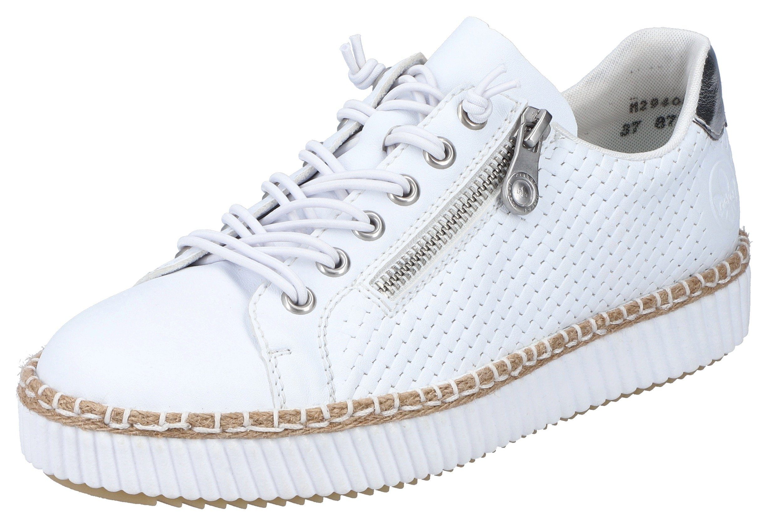 Rieker Sneaker mit modischer Ziernaht, Freizeitschuh, Halbschuh, Schnürschu günstig online kaufen