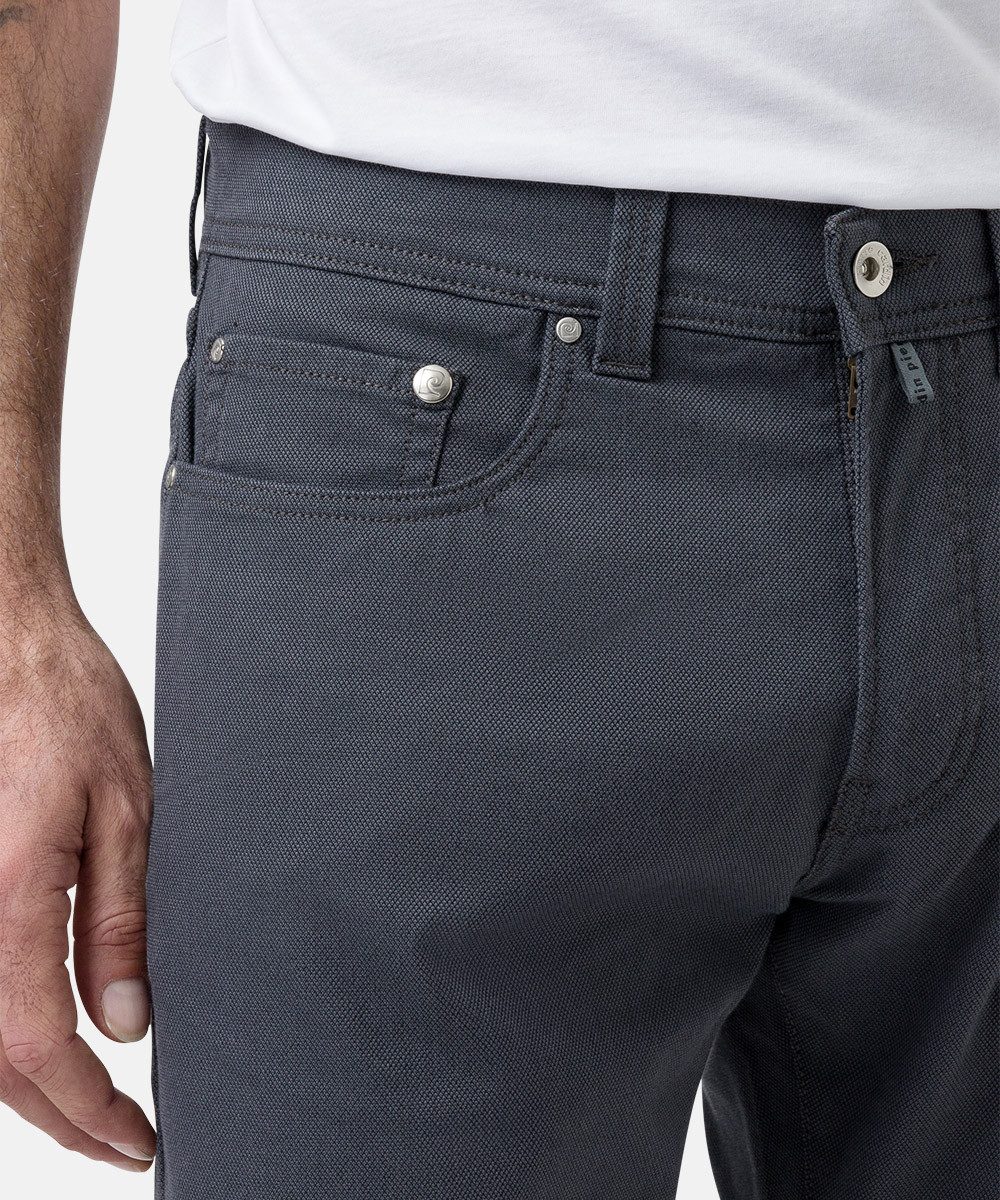 Pierre Cardin 5-Pocket-Jeans Lyon Tapered Baumwoll-Flachgewebe mit feiner Struktur – Bild 3 von 5