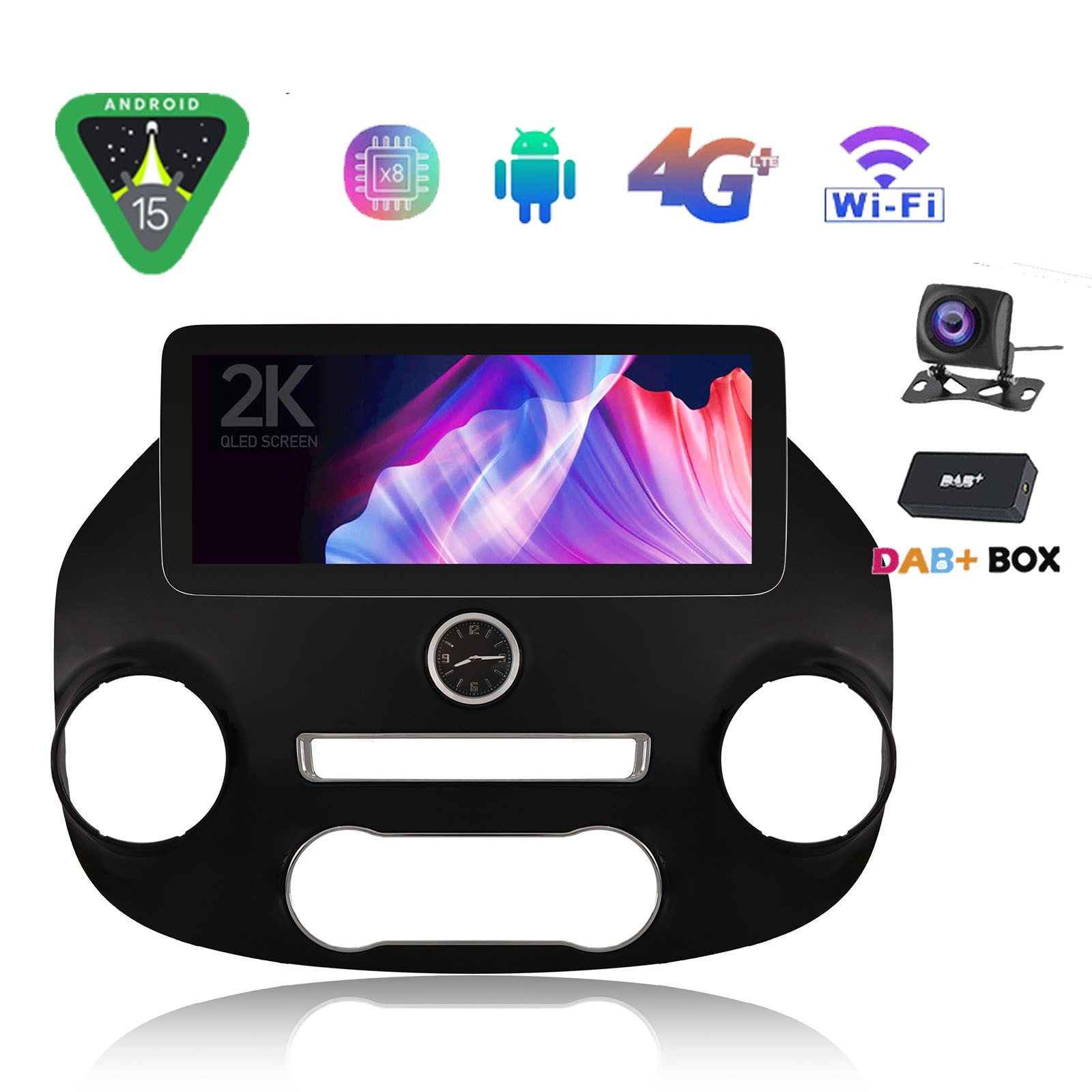 A-Sure Für Mercedes Benz Vito W447 2014-2023 12.3" 8-Core Android 15 Carplay Autoradio (Digitalradio (DAB), FM, AM, 1920*720 IPS Screen/8-Core CPU)