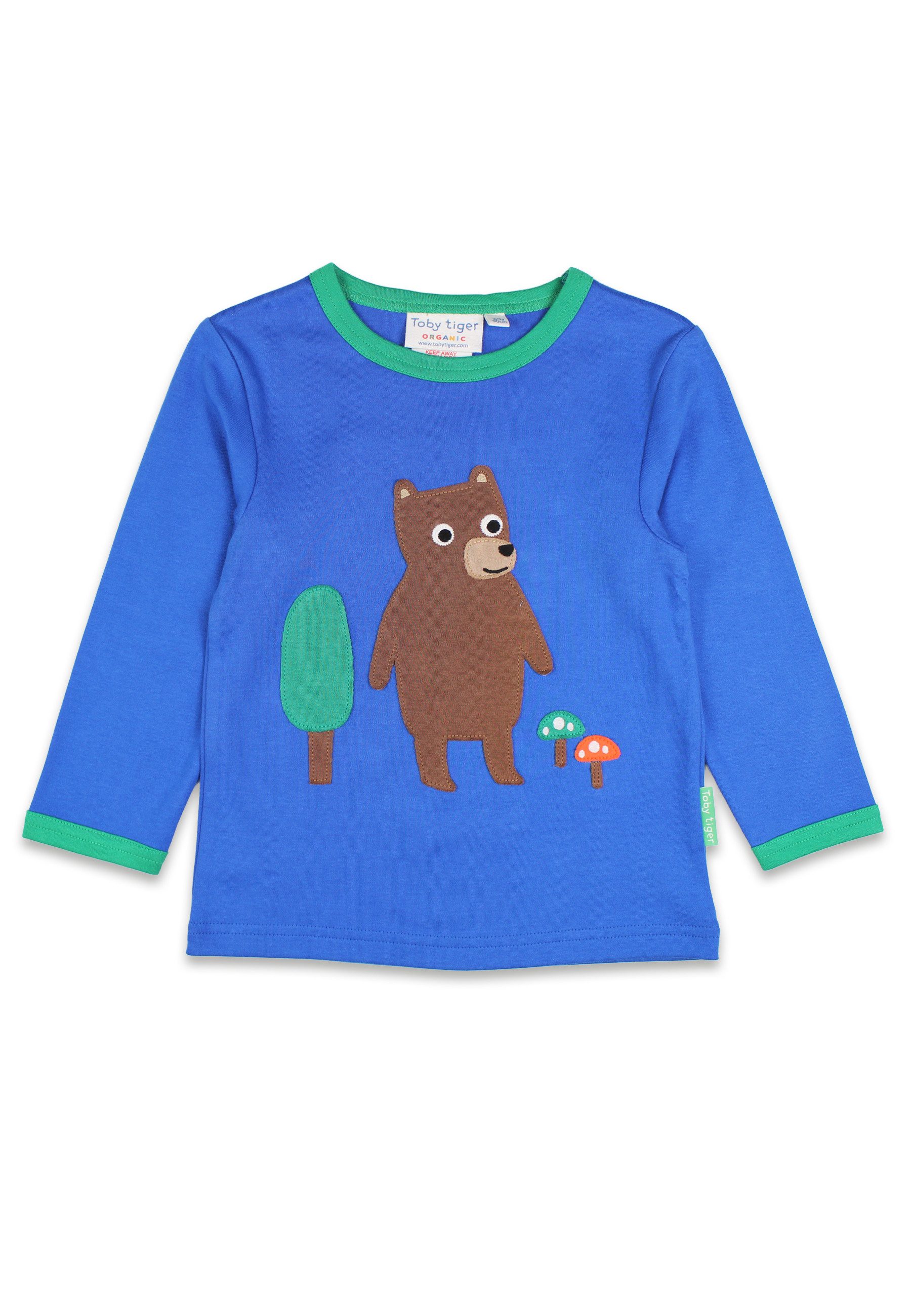 Toby Tiger Langarmshirt Langarmshirt mit Bären-Applikation