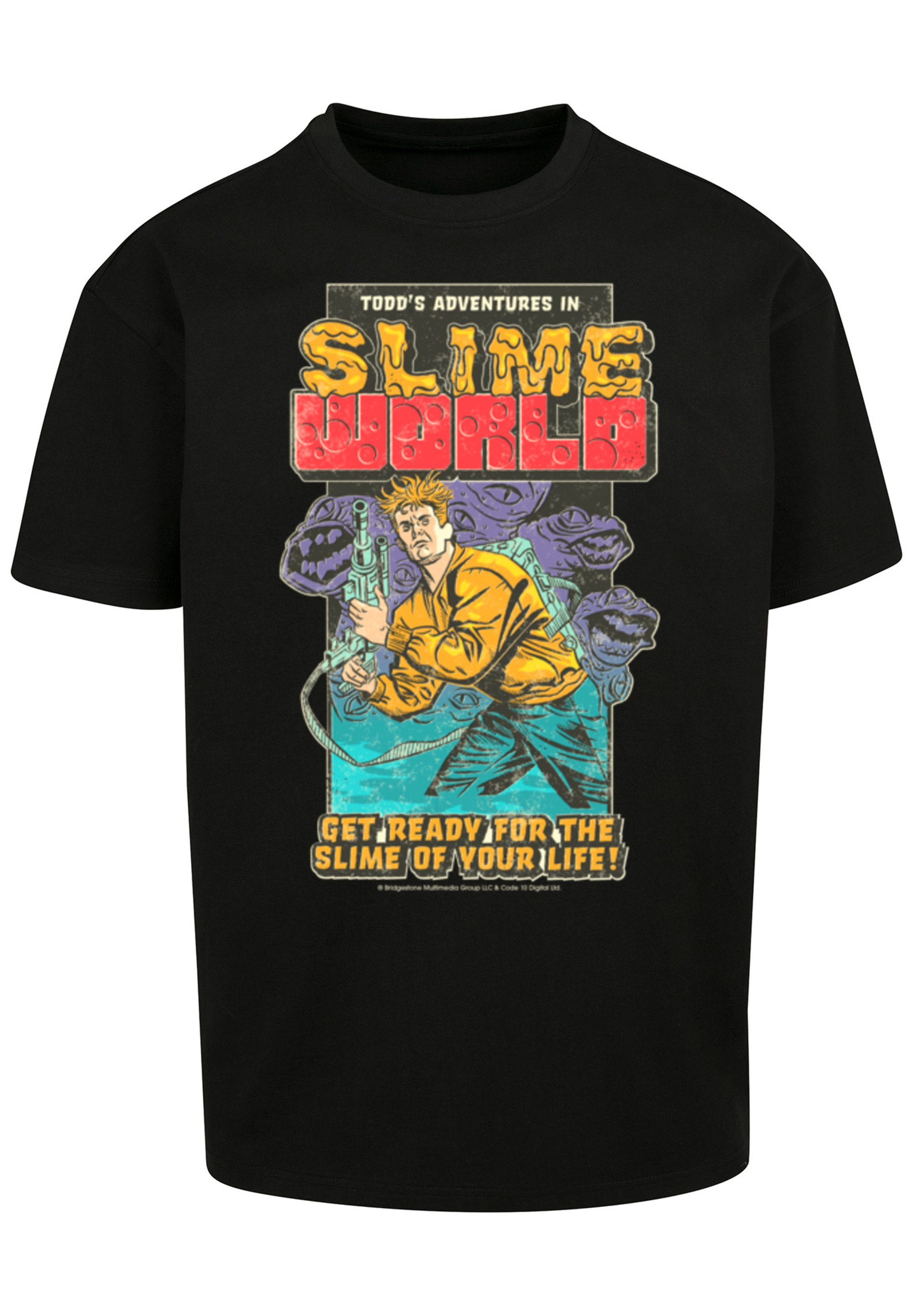 F4NT4STIC T-Shirt Retro Gaming Todd's schwarz SlimeWorld Print In Adventures