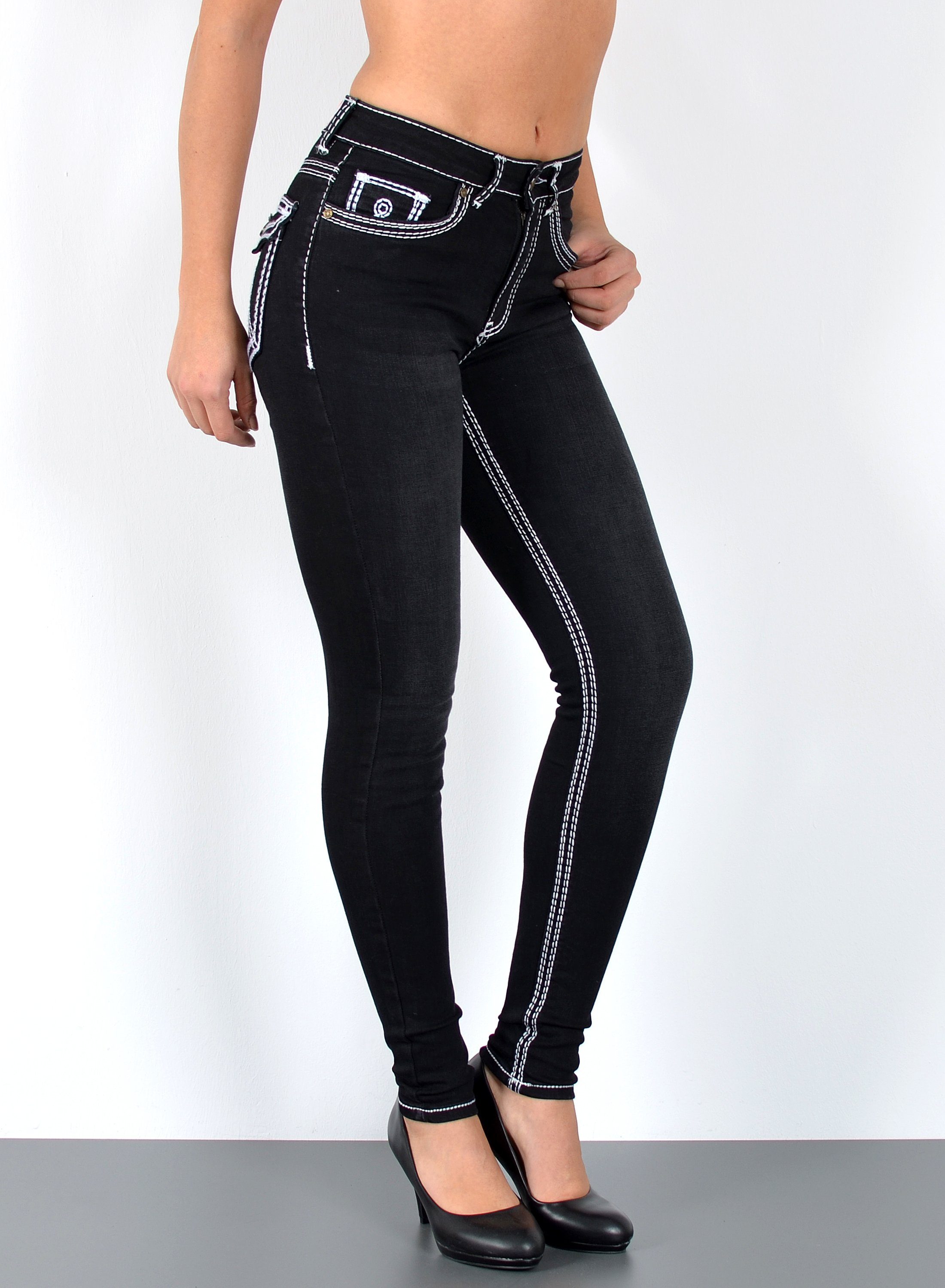 ESRA Skinny-fit-Jeans Jeans Damen Skinny Hose günstig online kaufen